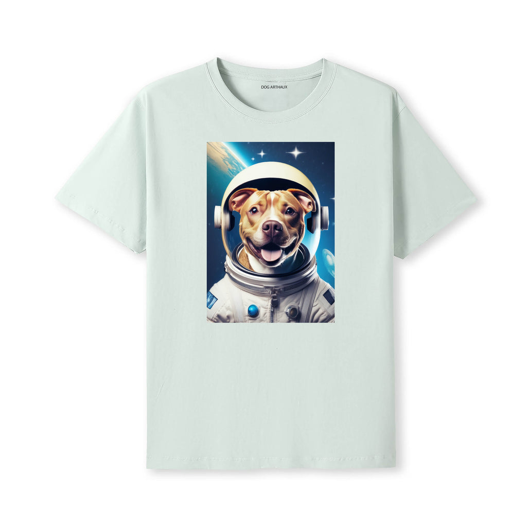 American Pitbull Terrier Astronaut Dog T-shirt - Mint