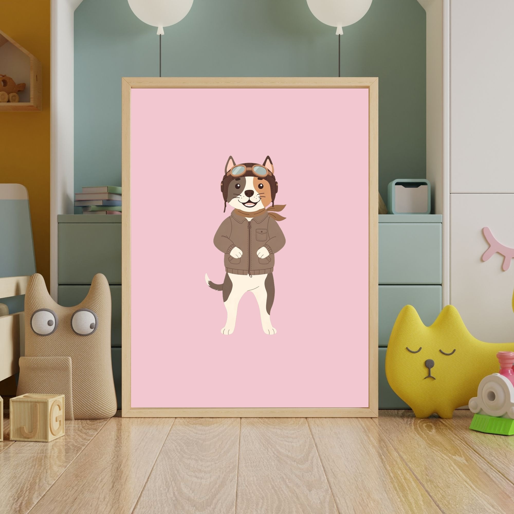 American Staffordshire Terrier Kids Nursery Wall Art Print Bundle — 22 Dog Costume Designs, 5 Colours, 6 Print Sizes | Digital Download