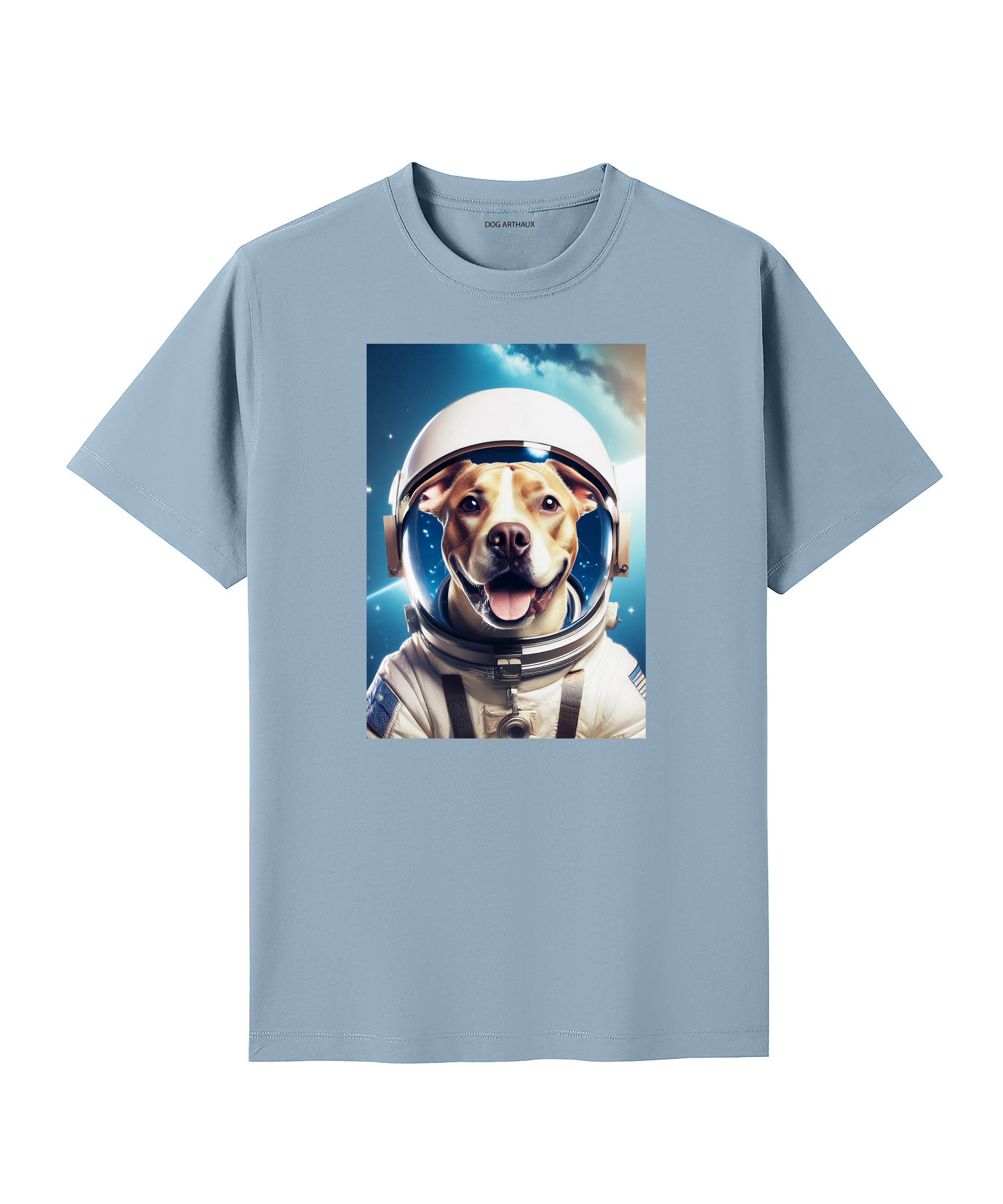Staffordshire Bull Terrier Astronaut Dog T-shirt - Blue