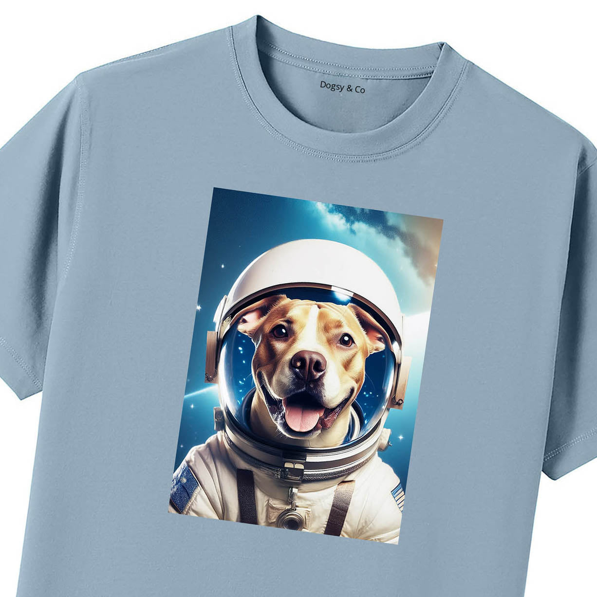 Blue T-Shirt Close Up