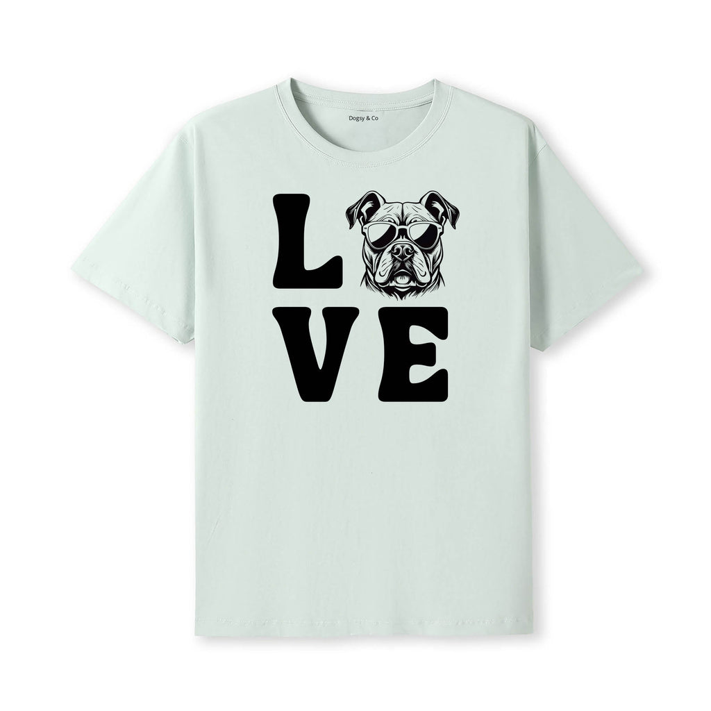 American Staffordshire Terrier LOVE DOGS Tshirt - Mint