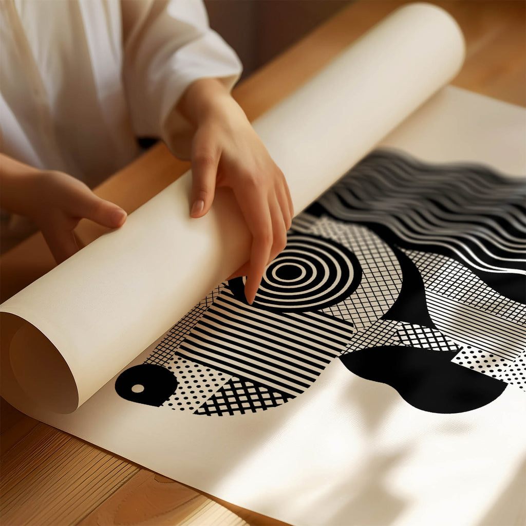 American Water Spaniel Geometric Line Art mockup