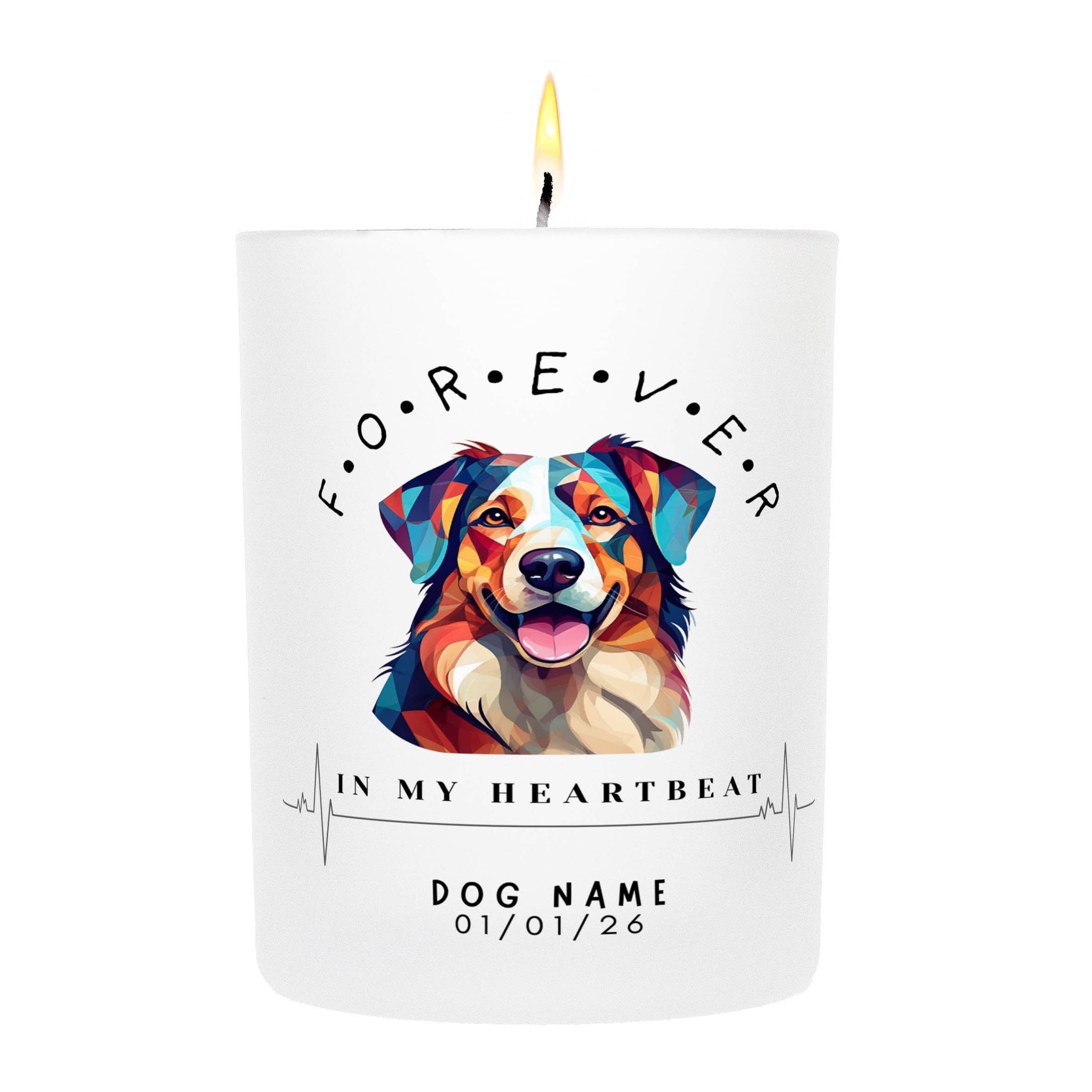 Australian Shepherd – Forever in My Heartbeat Custom Candle