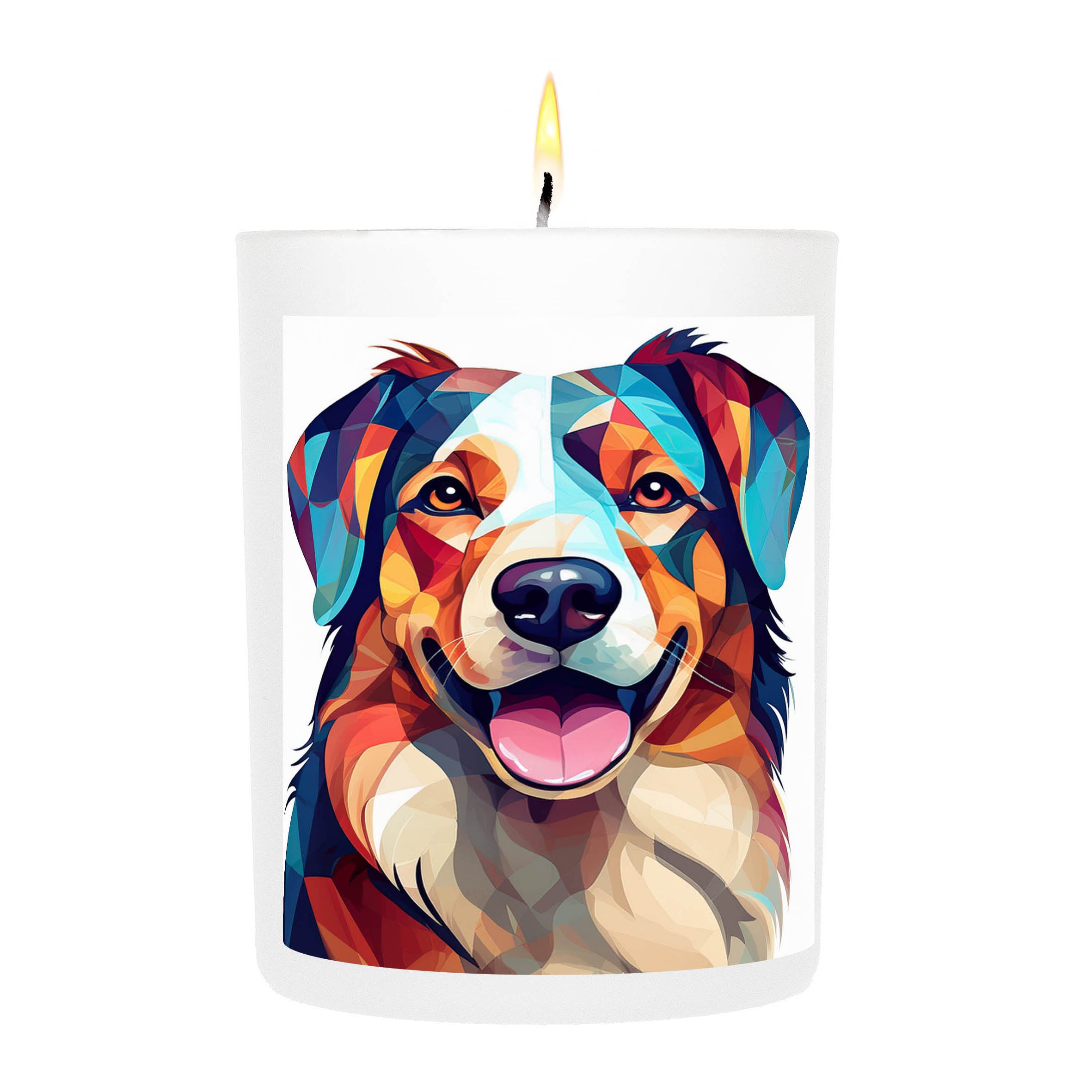 Australian Shepherd Graphic Bold Dog Candle