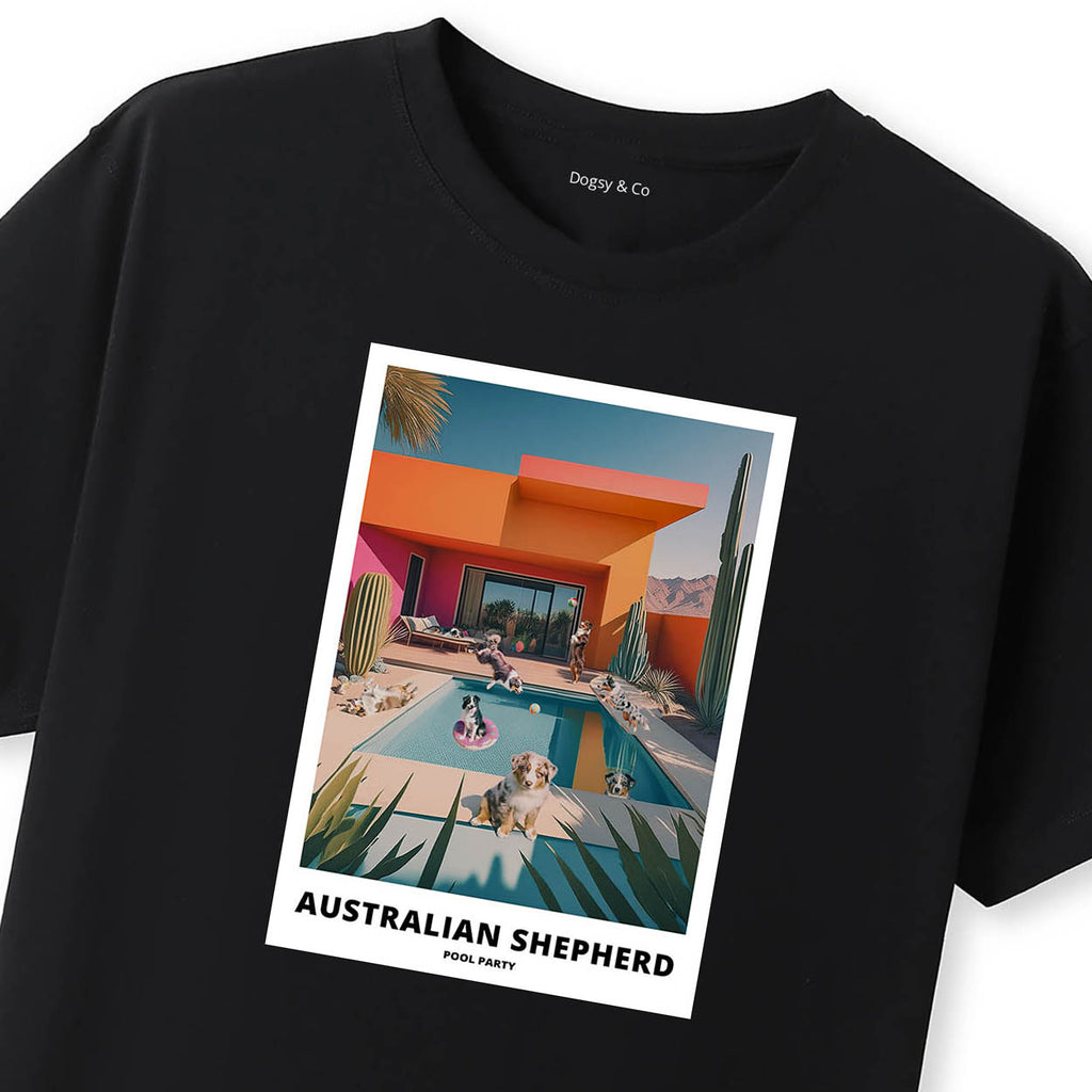 Australian Shepherd Pool Party T-shirt