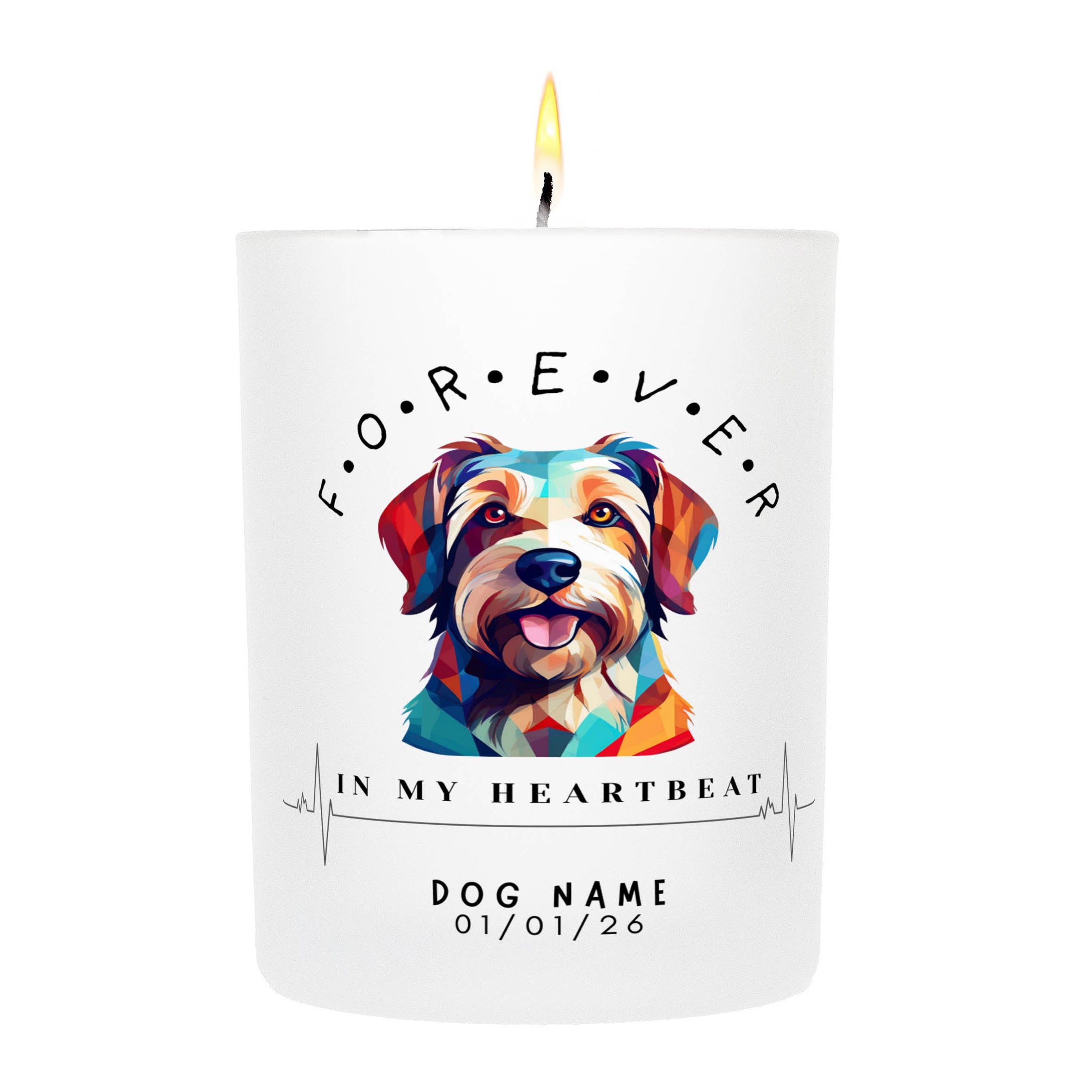Australian Silky Terrier – Forever in My Heartbeat Custom Candle