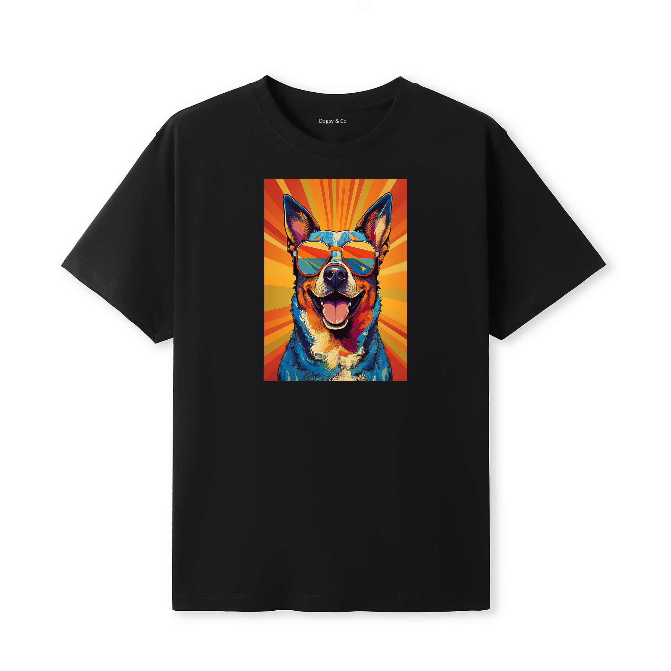 Australian Cattle Dog Sunnies Dog T-Shirt Black