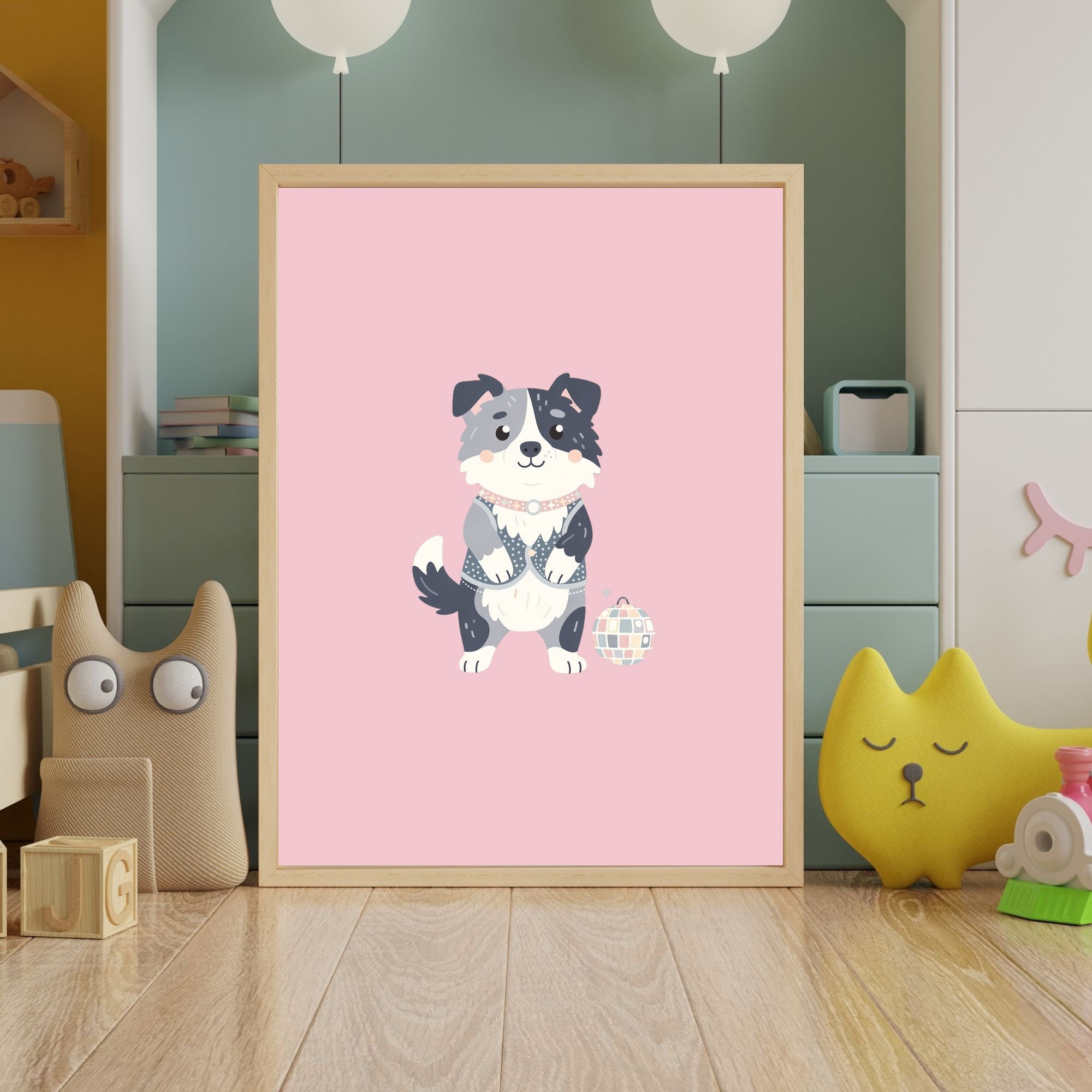 Australian Shepherd Kids Nursery Wall Art Print Bundle — 22 Dog Costume Designs, 5 Colours, 6 Print Sizes | Digital Download