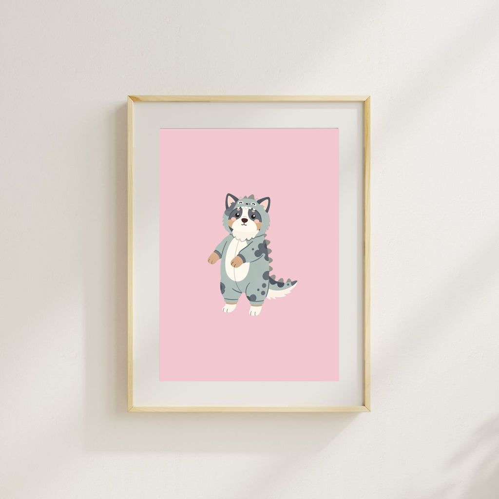 Australian Shepherd Kids Nursery Wall Art Print Bundle — 22 Dog Costume Designs, 5 Colours, 6 Print Sizes | Digital Download