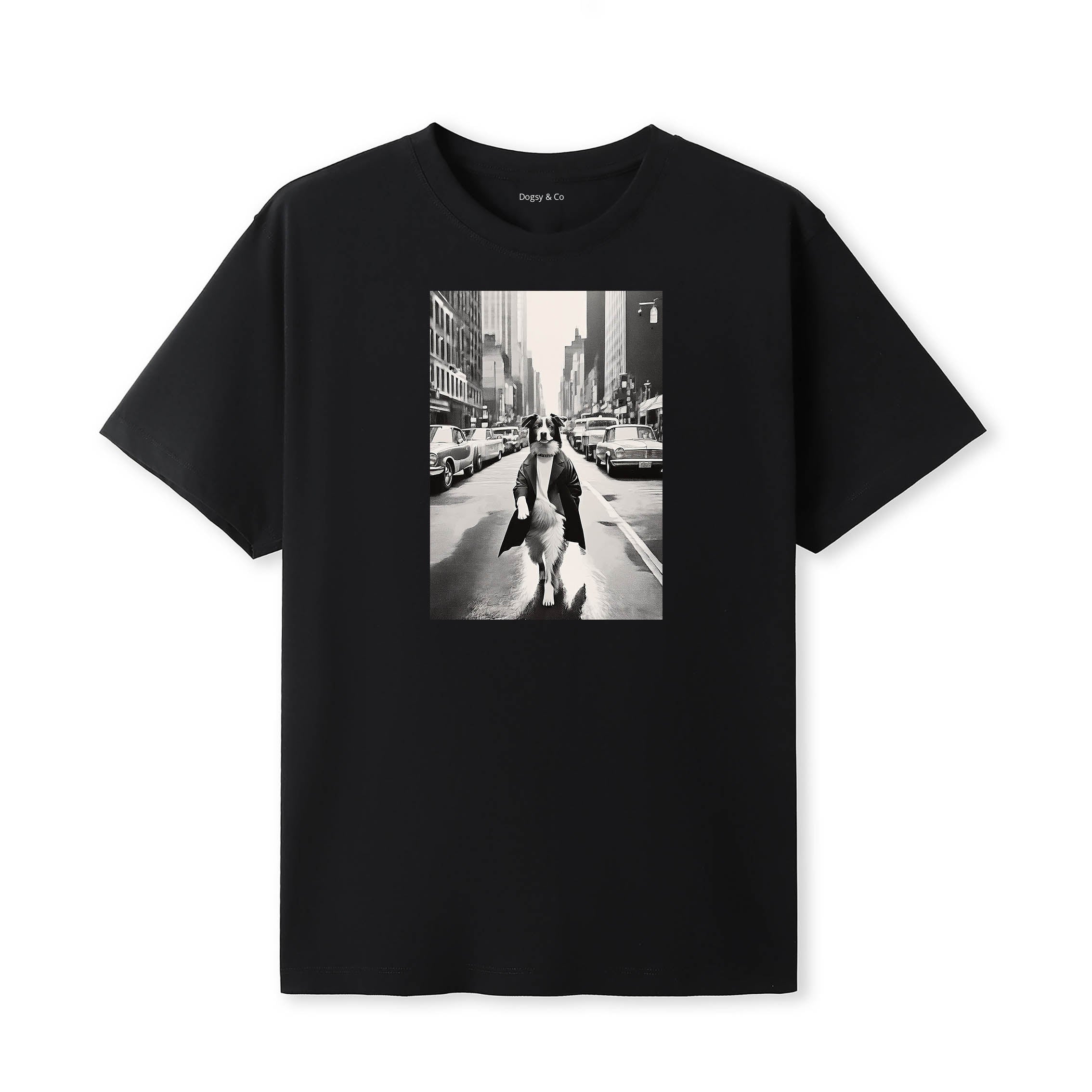 Australian Shepherd Dogsy Dean T-Shirt Black