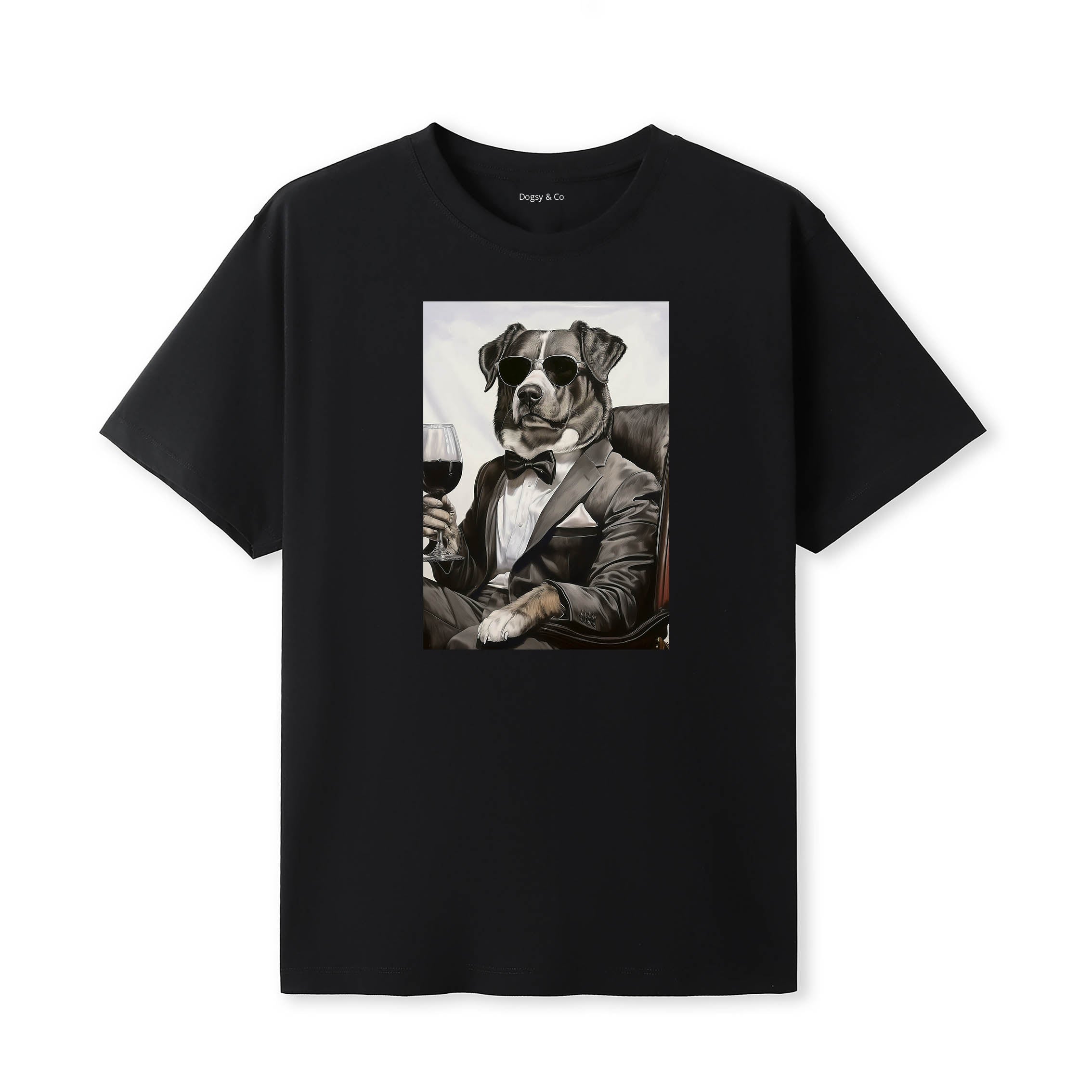 Australian Shepherd distinguished gentleman dog t-shirt - black