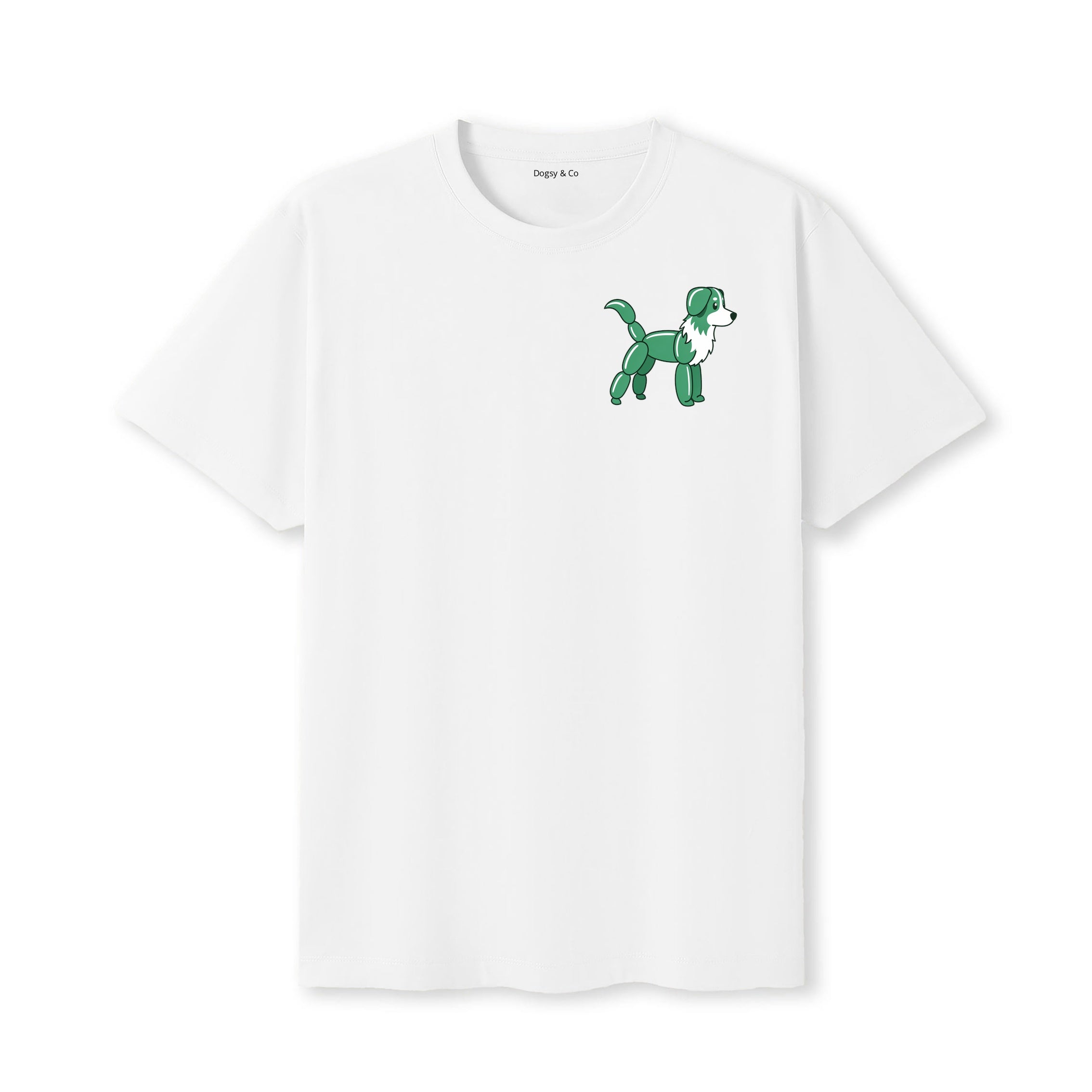 Australian Shepherd Balloon Dog T-Shirt - White