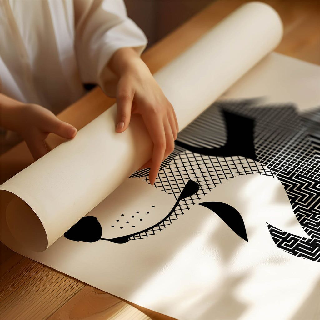 Australian Shepherd Geometric Line Art mockup