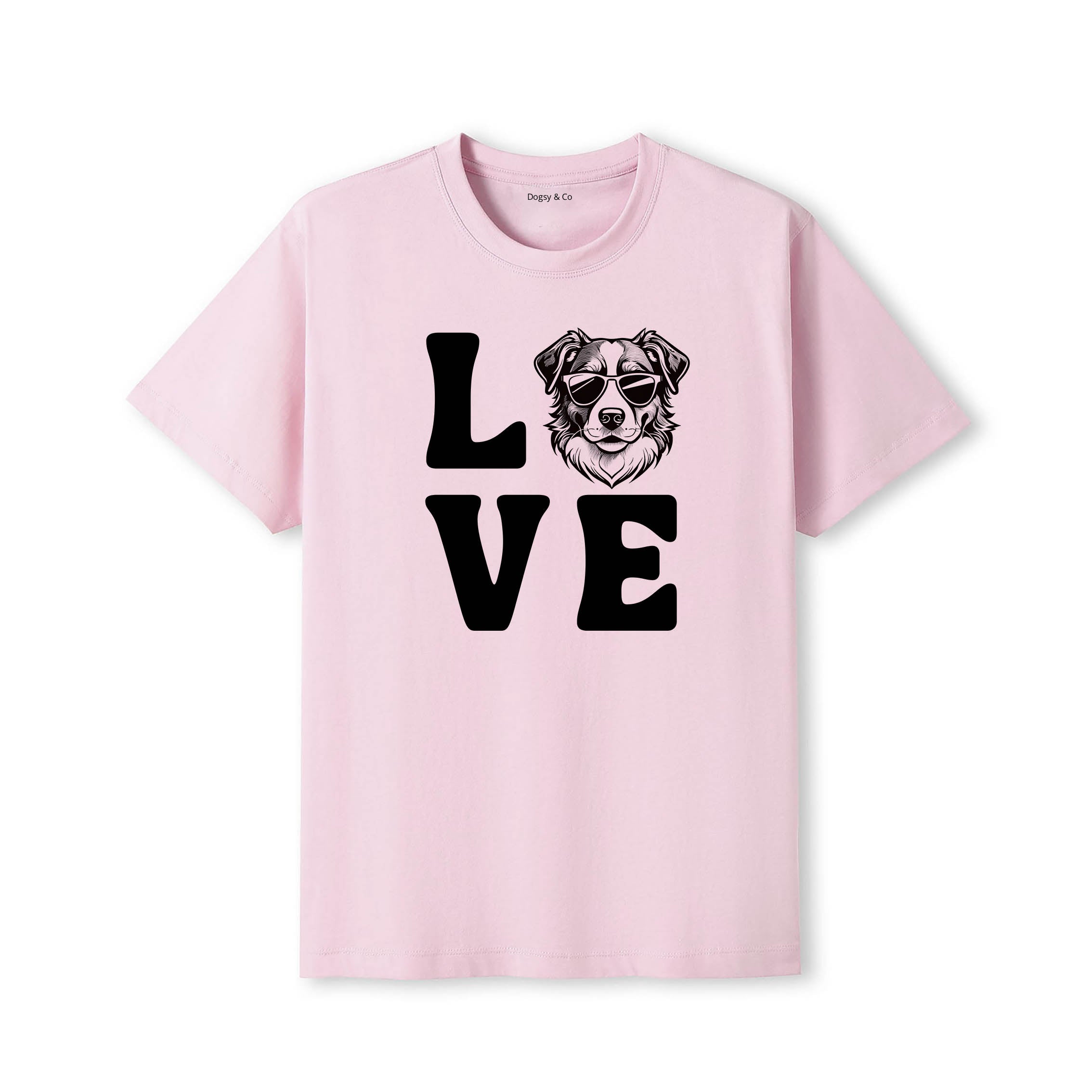 Australian Shepherd LOVE DOGS Tshirt - Pink
