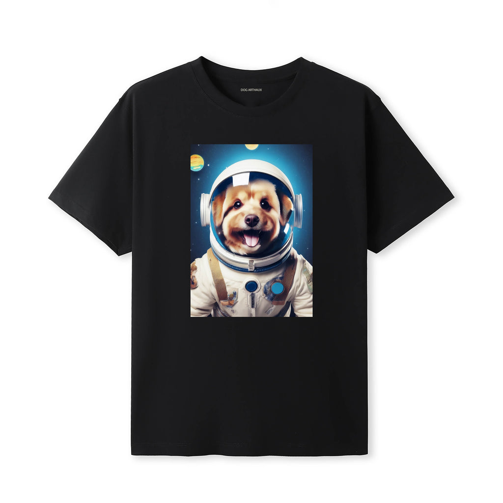 Australian Silky Terrier Astronaut Dog T-shirt - Black | Dogsy & Co