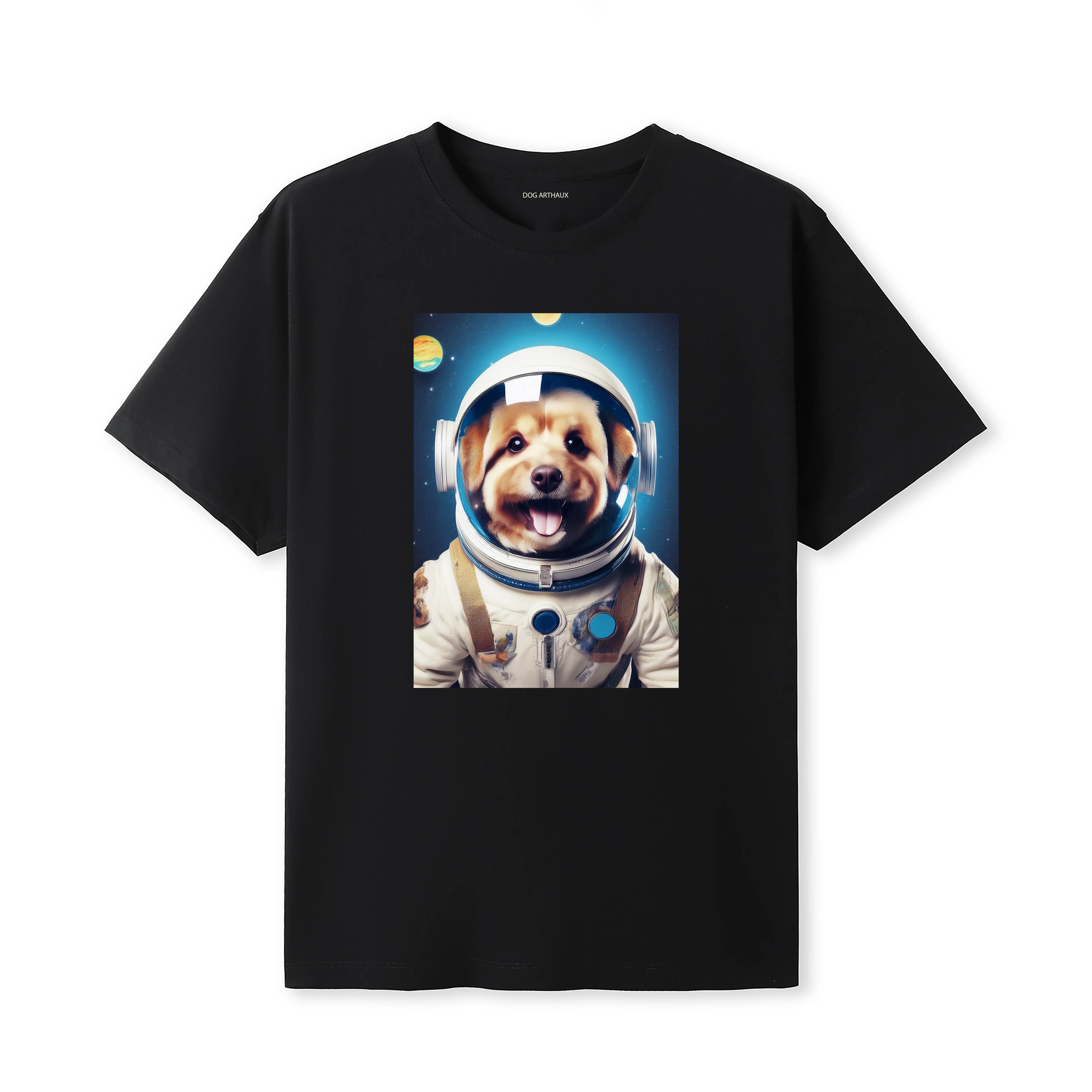 Australian Silky Terrier Astronaut Dog T-shirt - Black | Dogsy & Co