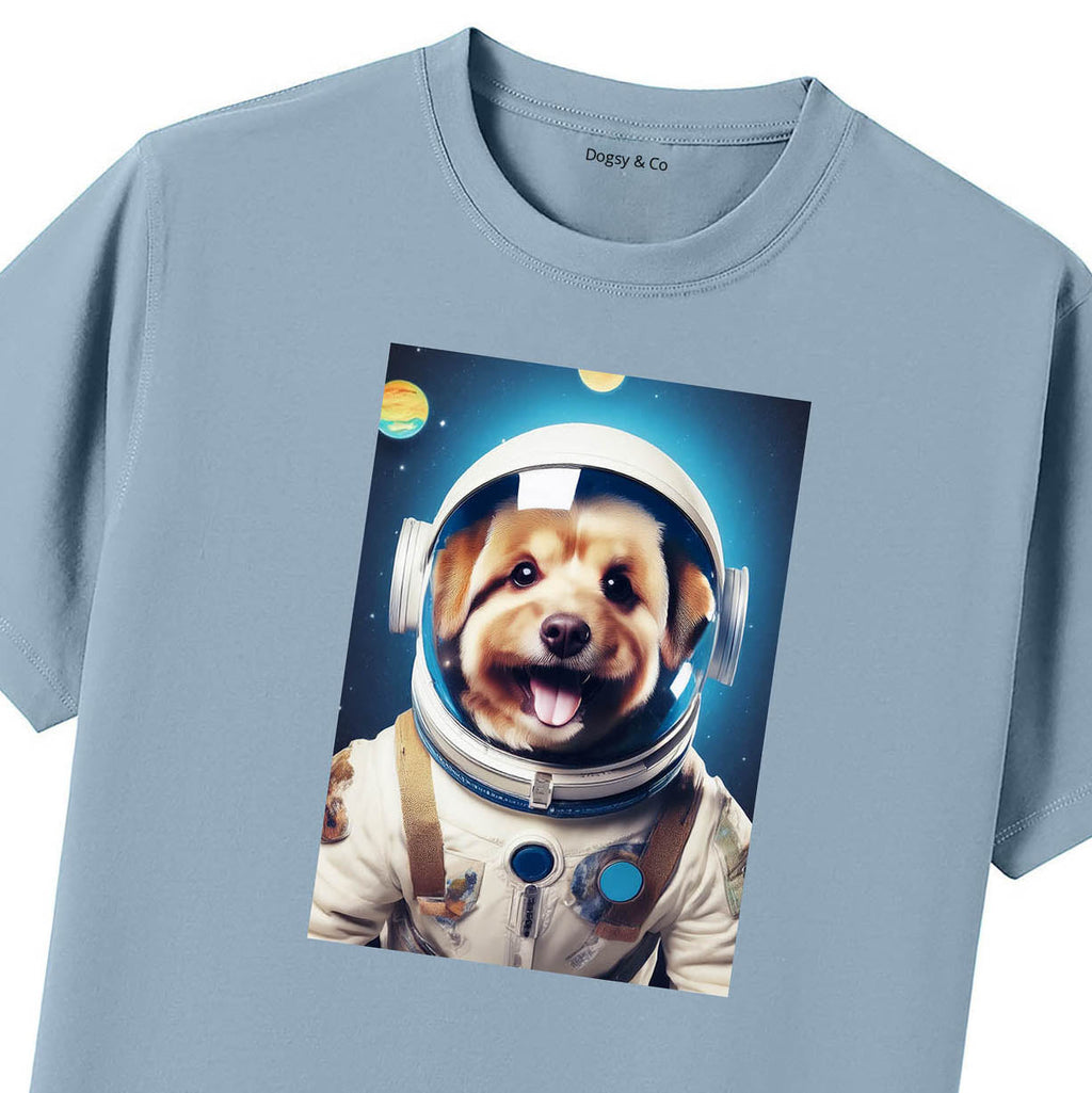 Blue T-Shirt Close Up