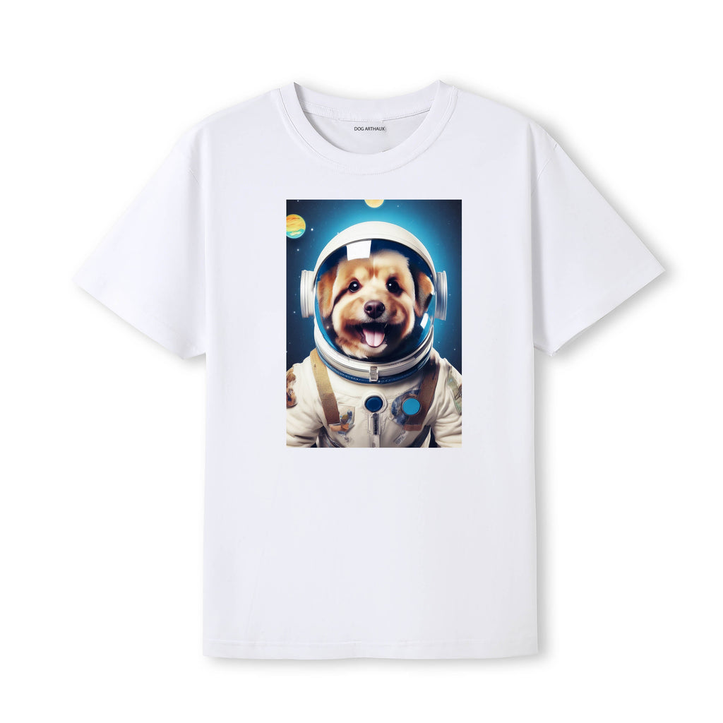 Australian Silky Terrier Astronaut Dog T-shirt - White