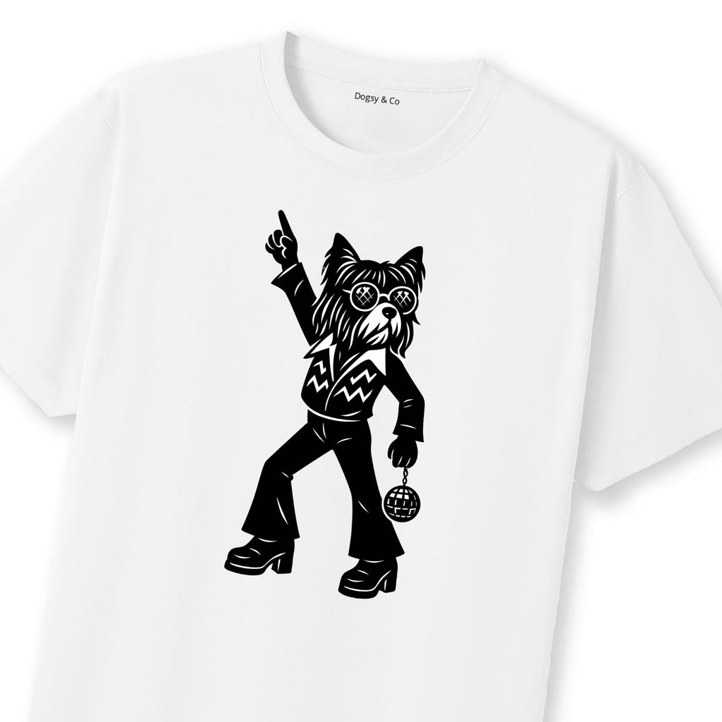 Australian Silky Terrier Disco Doggo T-Shirt | Dogsy & Co