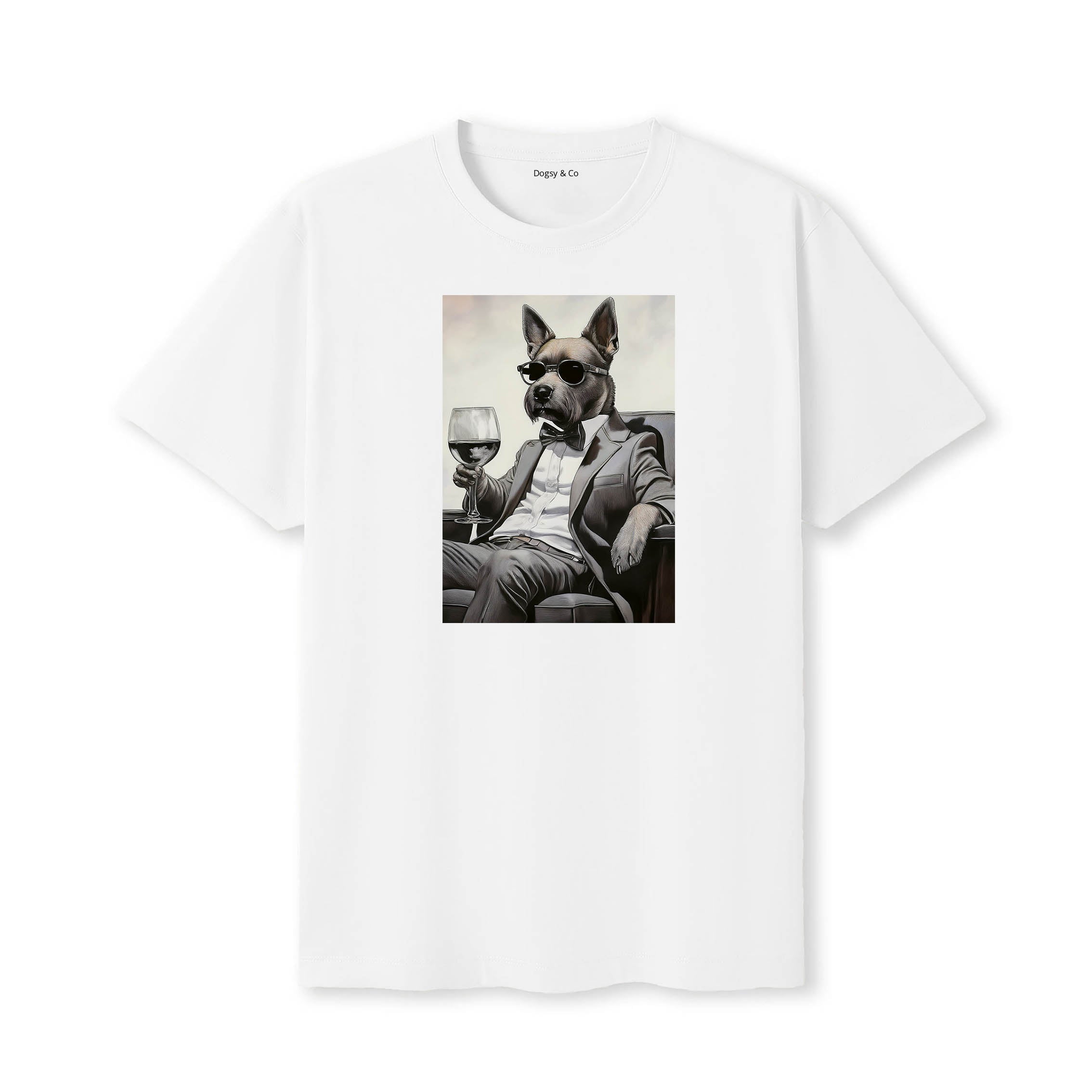Australian Terrier distinguished gentleman dog t-shirt - white