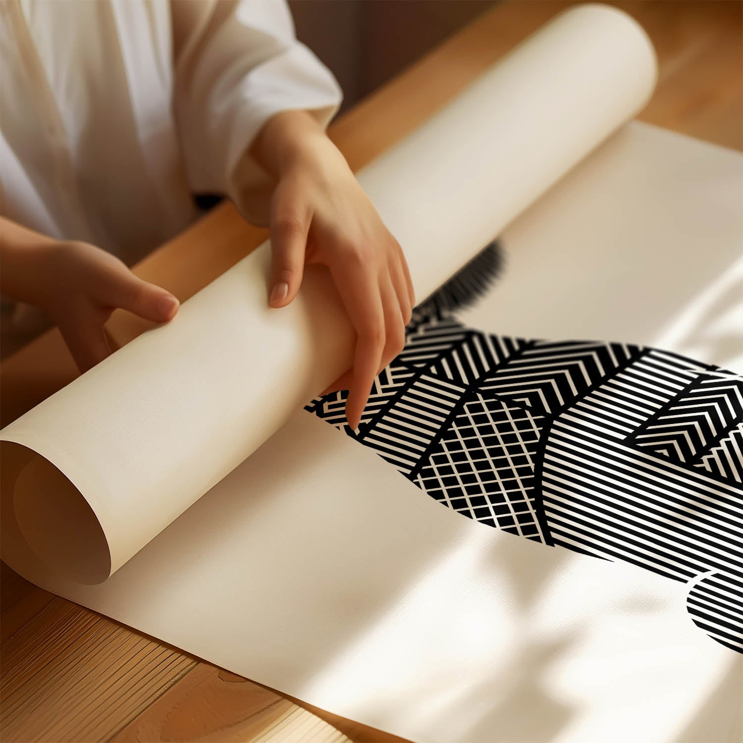 Australian Terrier Geometric Line Art mockup