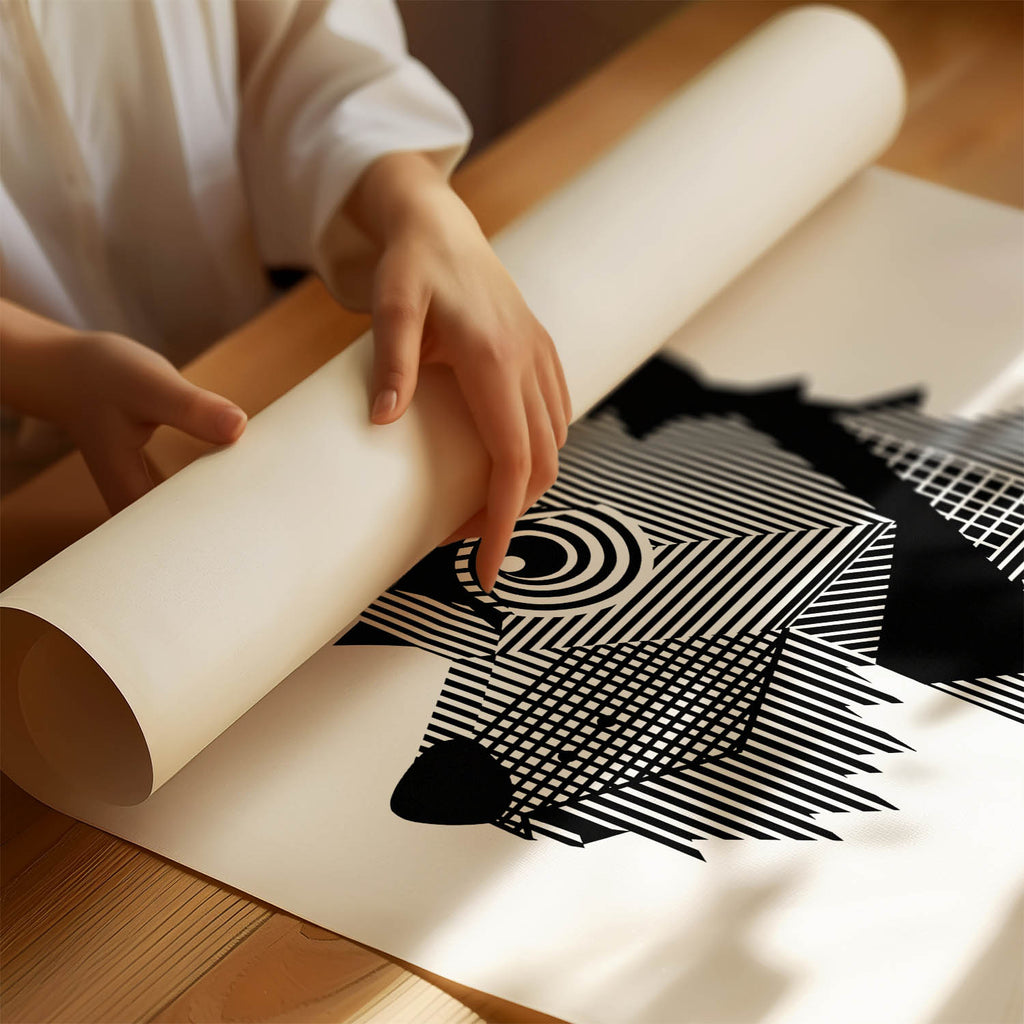Australian Terrier Geometric Line Art mockup