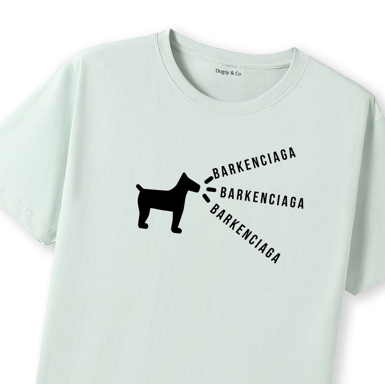 BARKENCIAGA Dogsigner T-Shirt - close up view