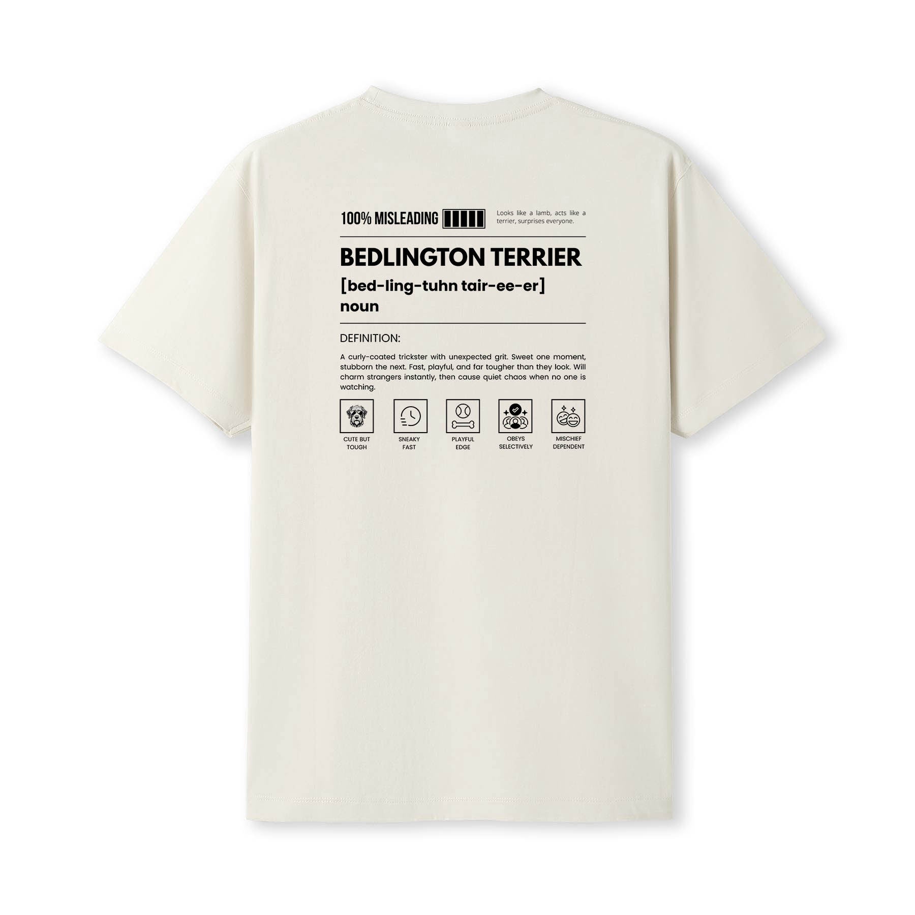 Bedlington Terrier Dog Attitude Tshirt Funny Breed Definition Tee