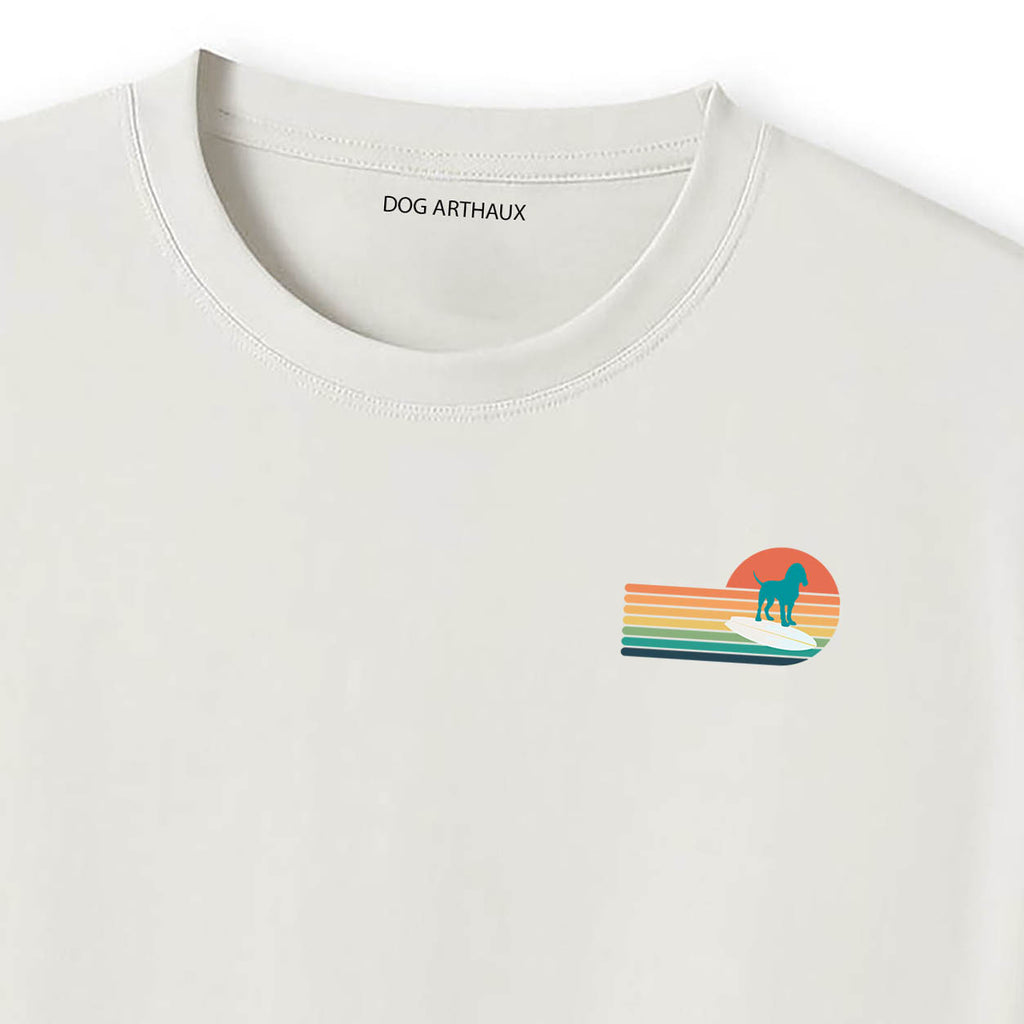 Bloodhound Stay'n Pawsitive  Retro Surfer Dog T-Shirt