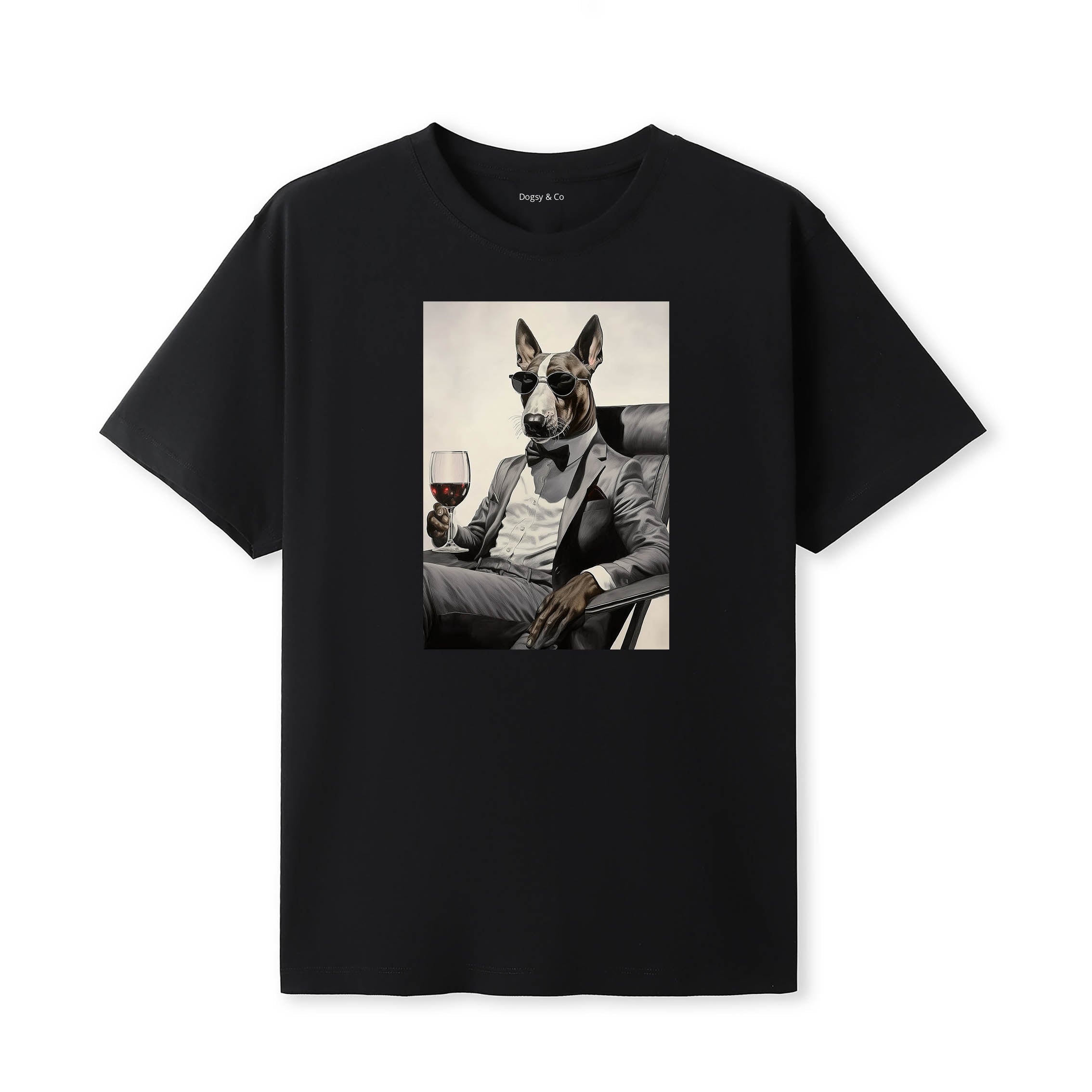 Bull Terrier distinguished gentleman dog t-shirt - black