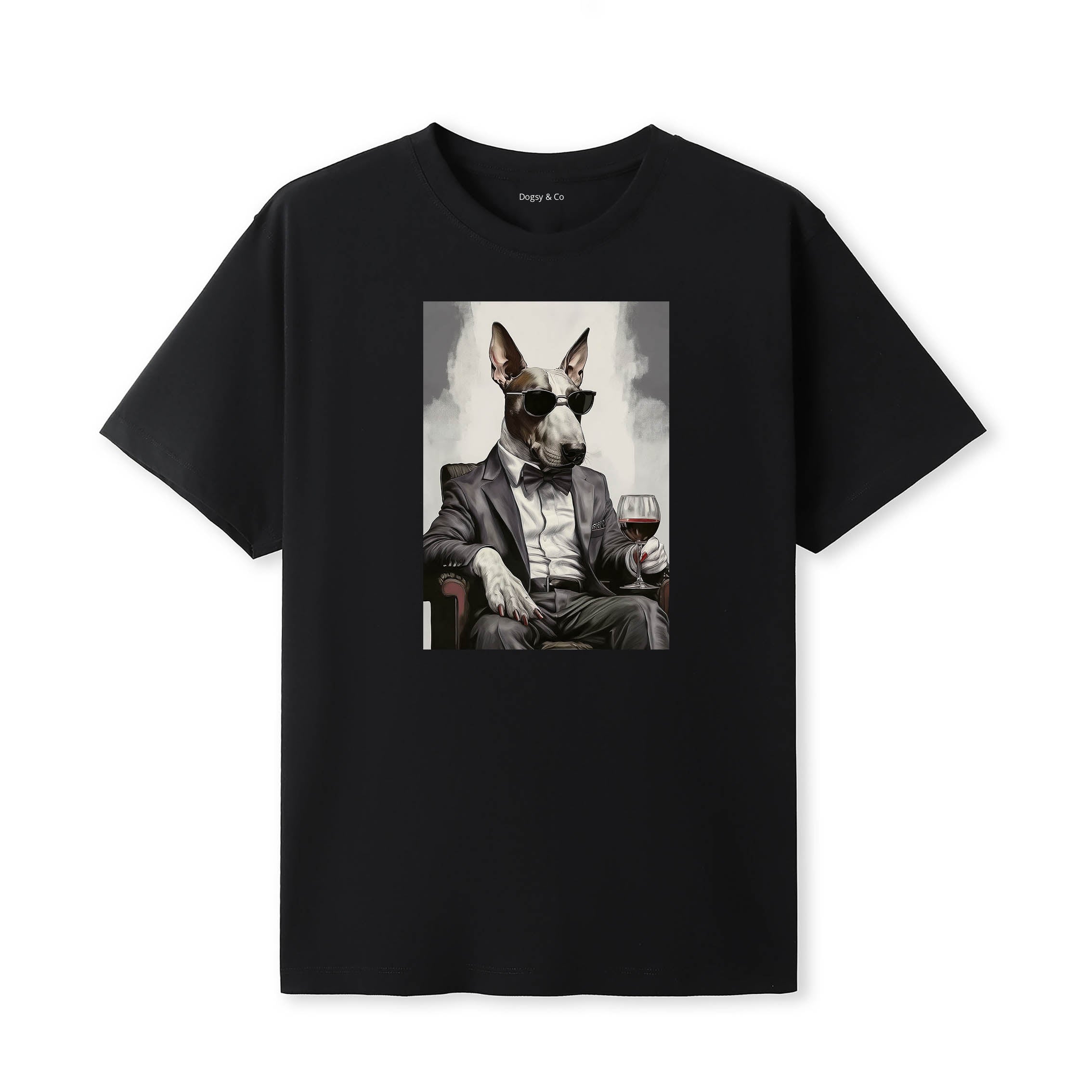 Bull Terrier distinguished gentleman dog t-shirt - black