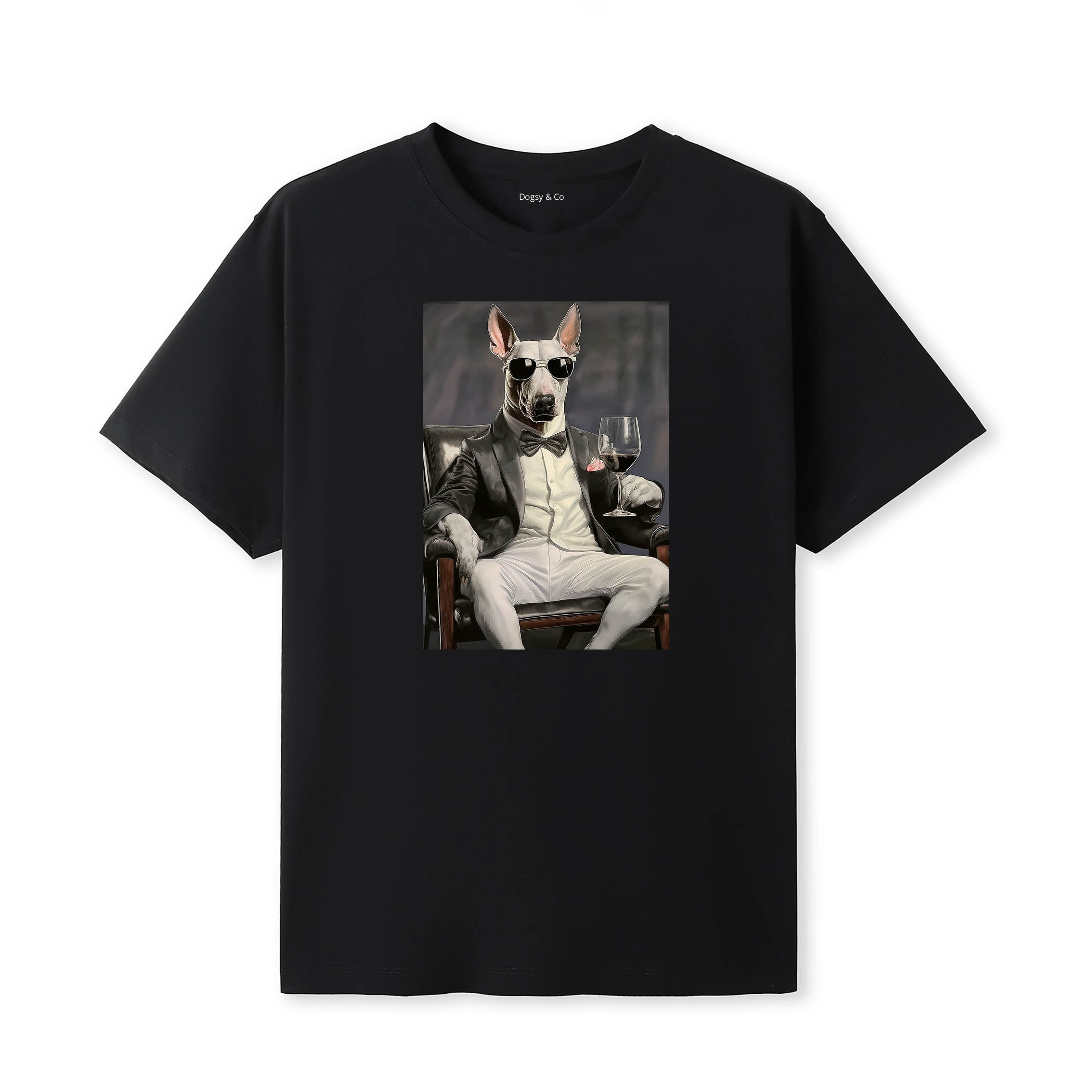 Bull Terrier distinguished gentleman dog t-shirt - black
