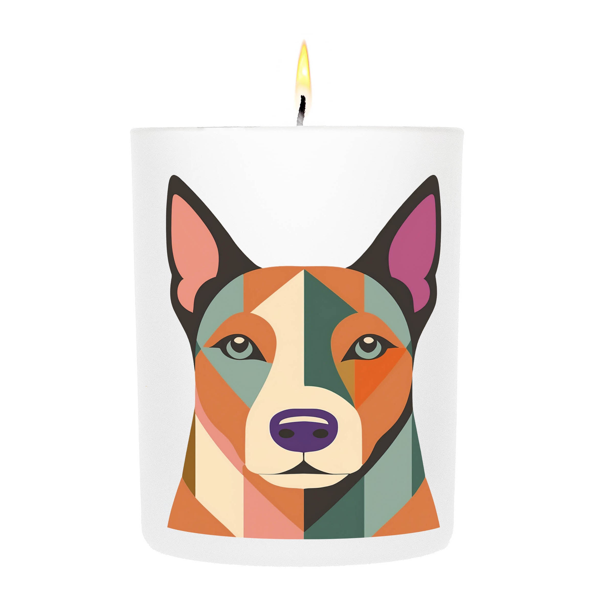 Basenji Graphic Bold Dog Candle