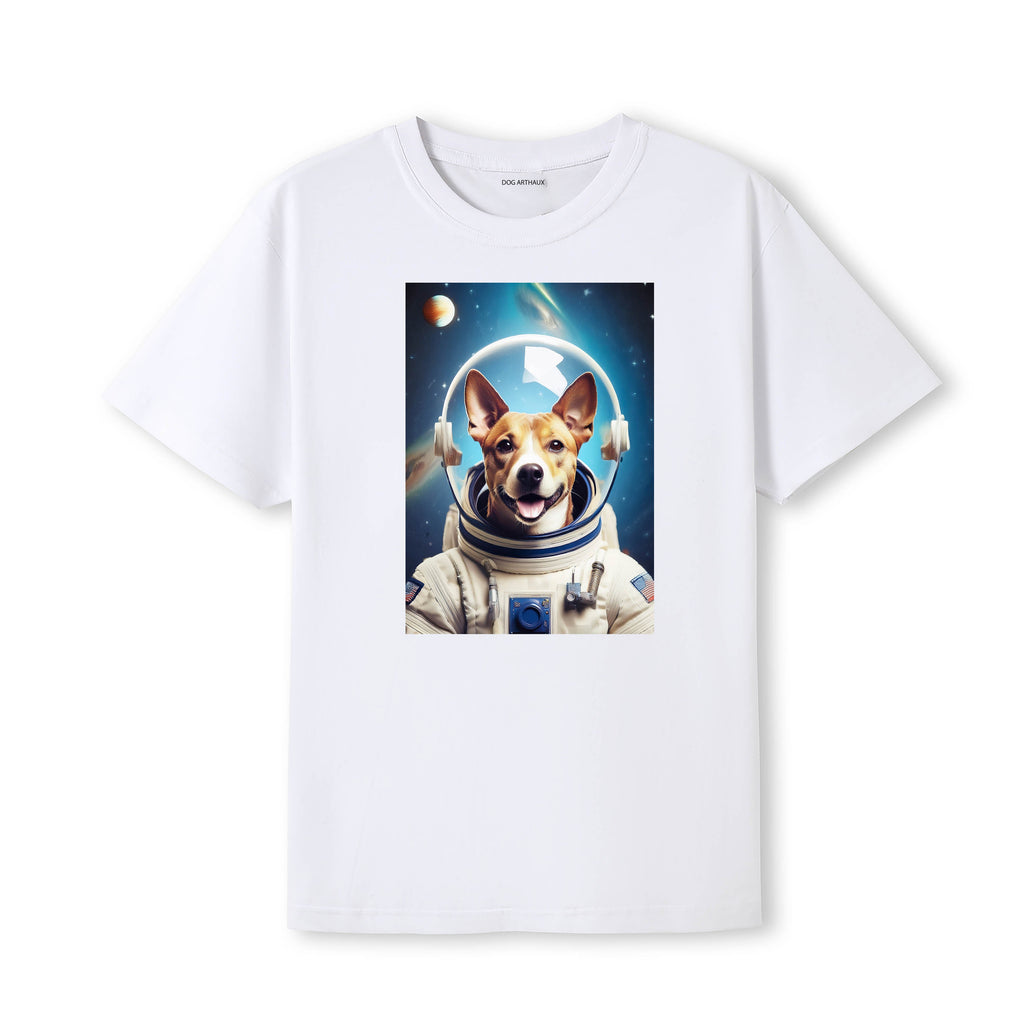 Basenji Astronaut Dog T-shirt - White