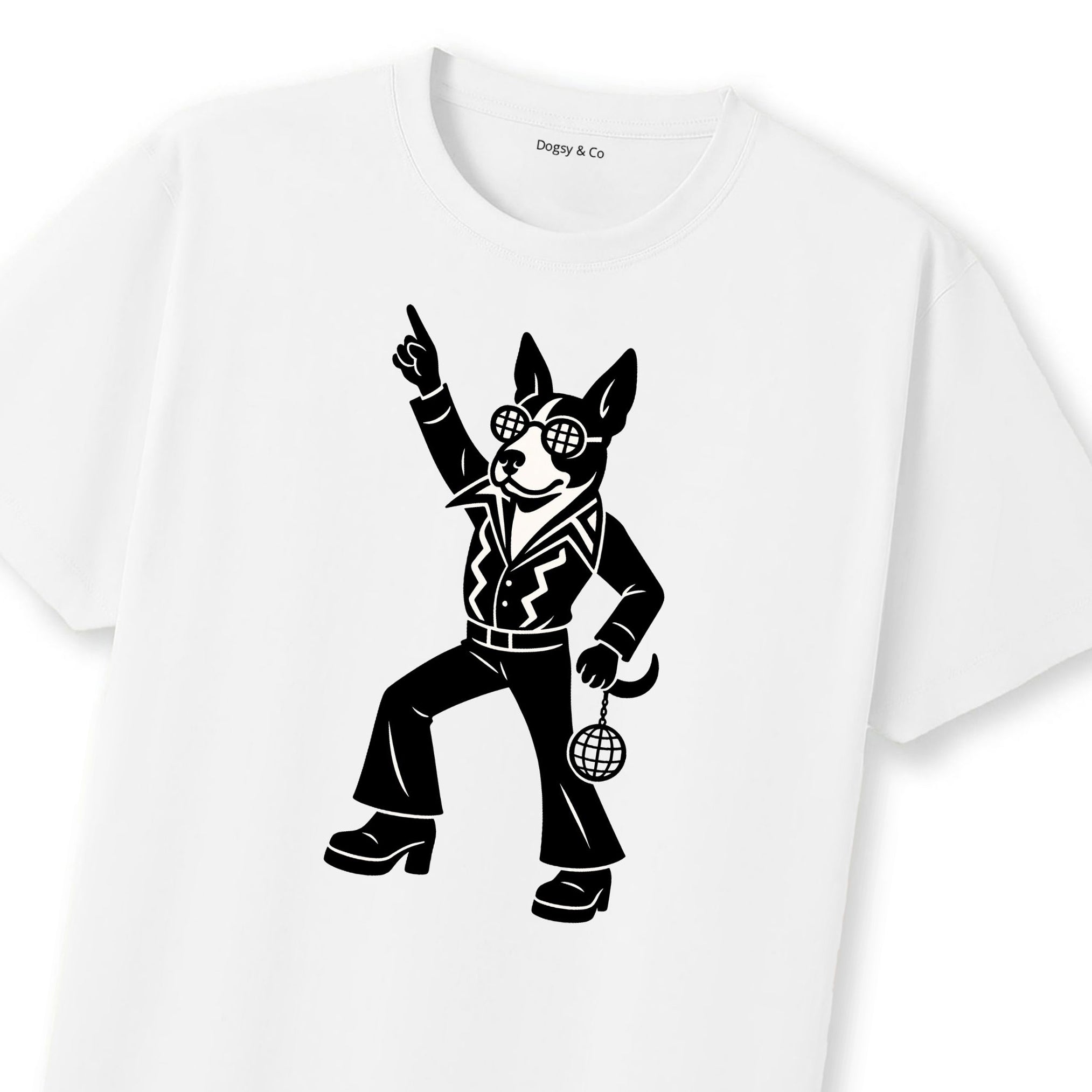 Basenji Disco Doggo T-Shirt | Dogsy & Co