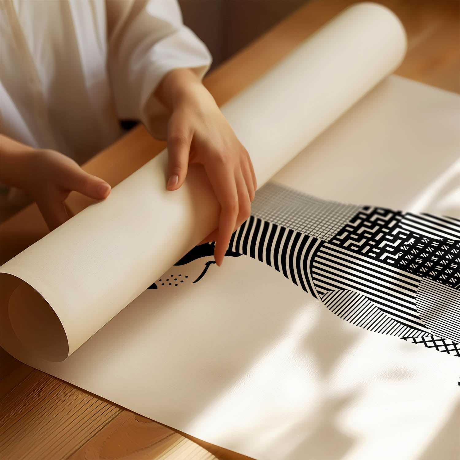 Basenji Geometric Line Art mockup