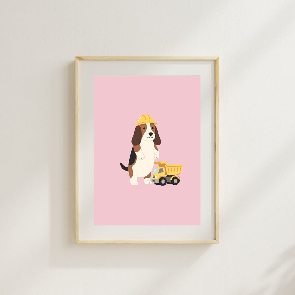 Basset Hound Kids Nursery Wall Art Print Bundle — 22 Dog Costume Designs, 5 Colours, 6 Print Sizes | Digital Download