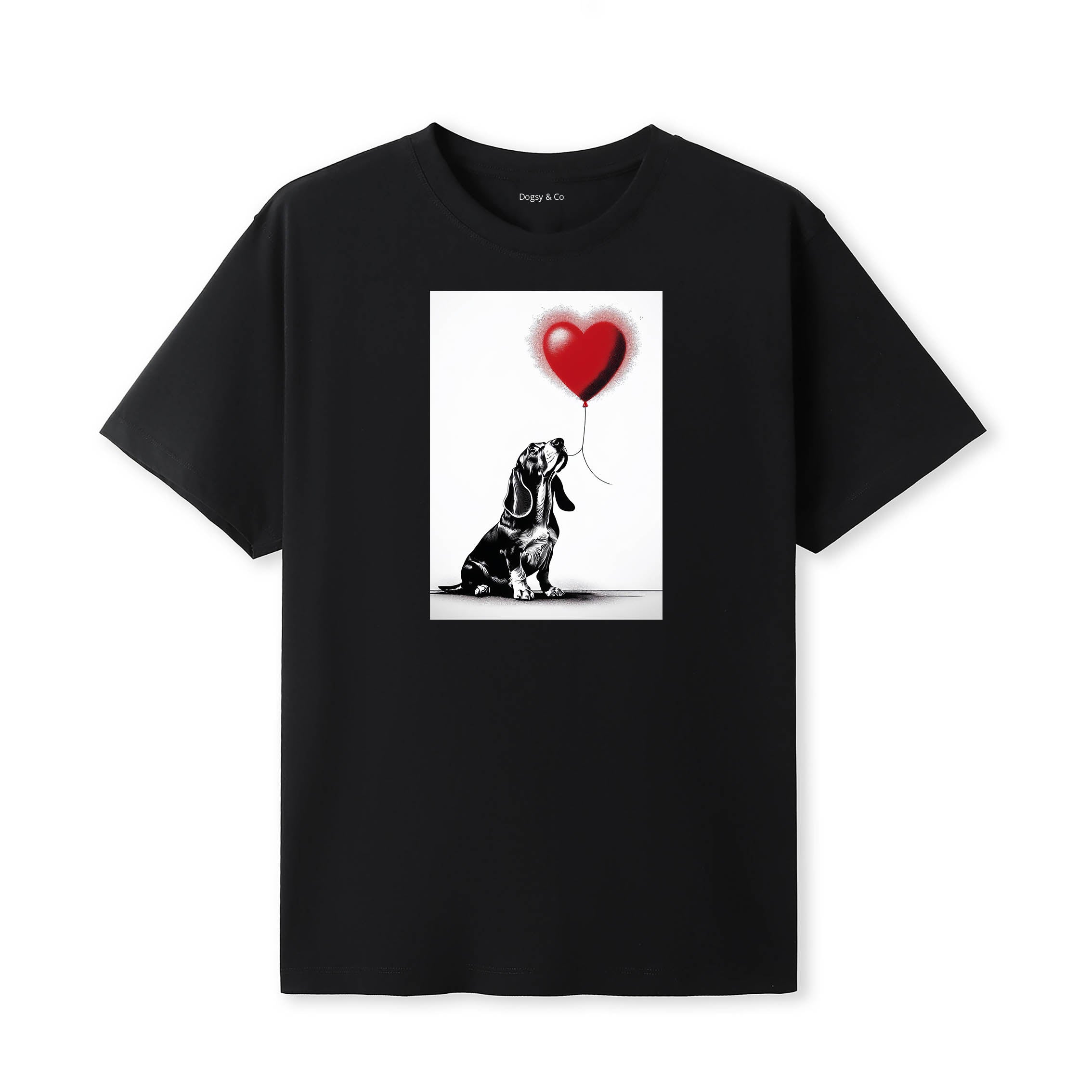 Basset Hound 1 Dogsy T-Shirt Black