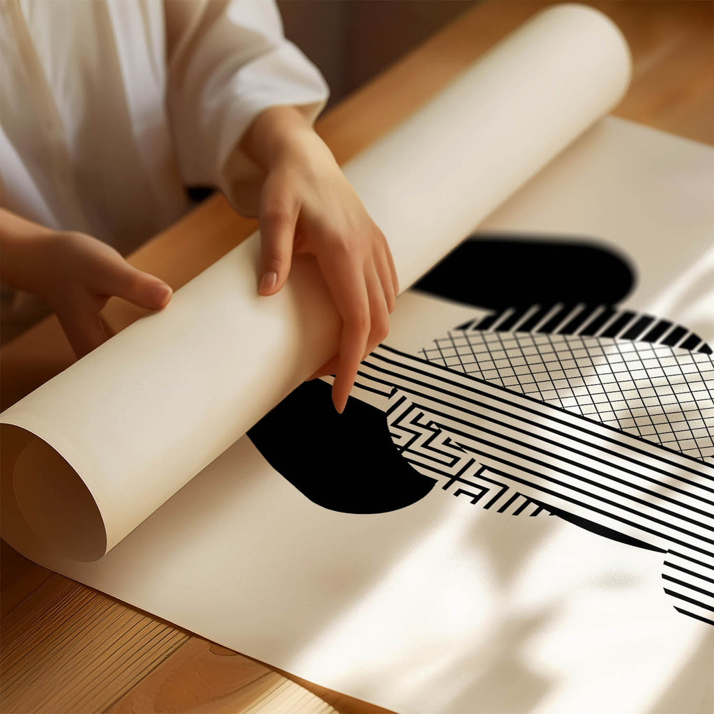 Basset Hound Geometric Line Art mockup