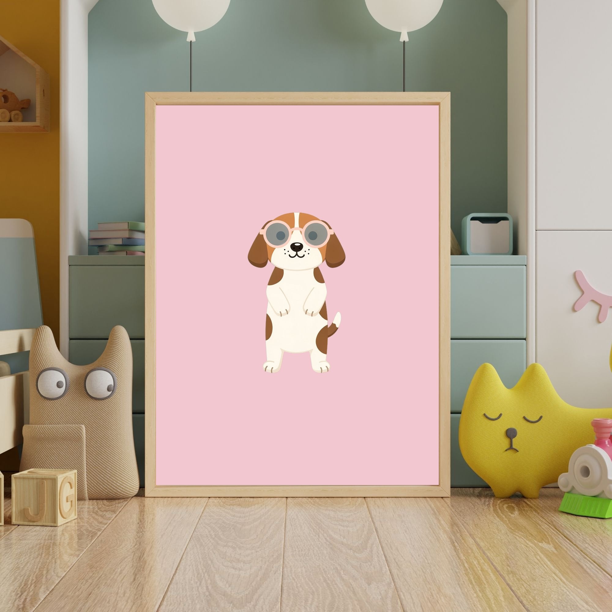 Beagle Kids Nursery Wall Art Print Bundle — 22 Dog Costume Designs, 5 Colours, 6 Print Sizes | Digital Download