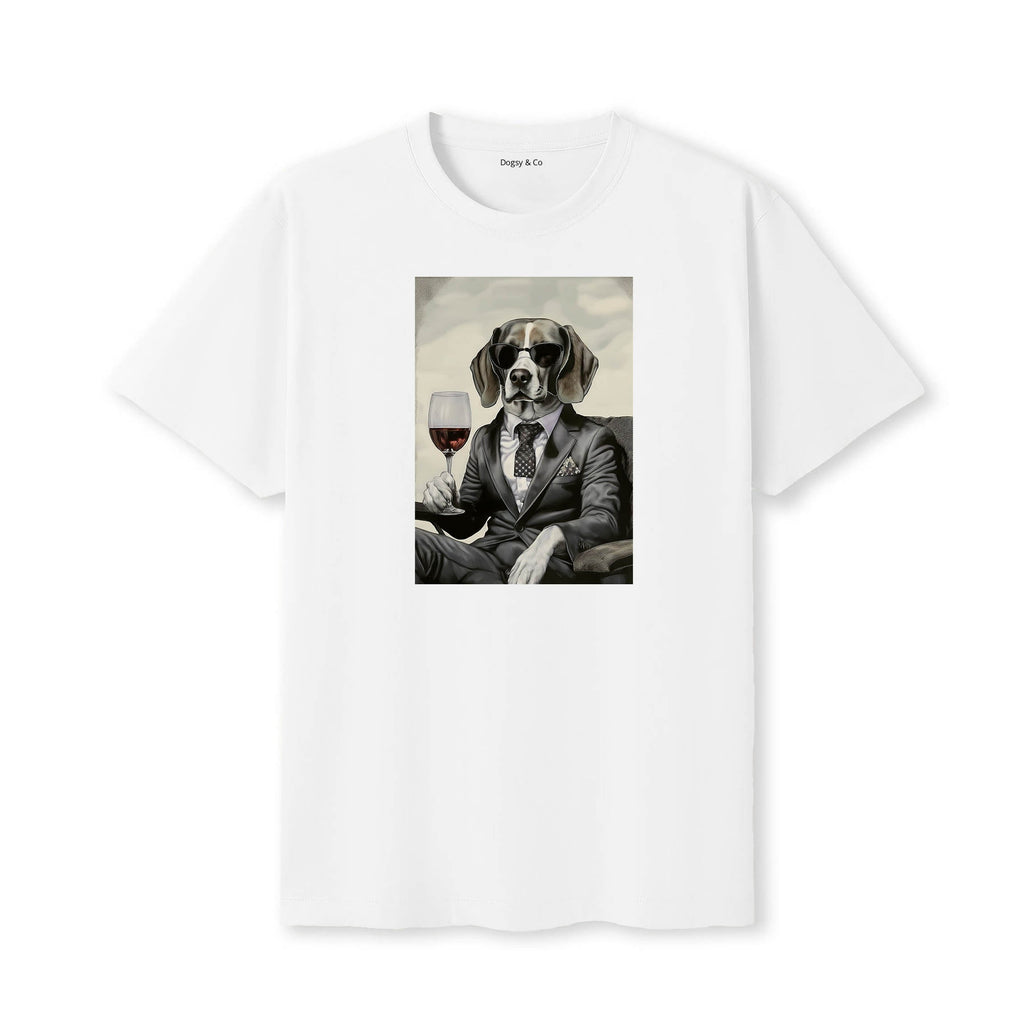 Beagle distinguished gentleman dog t-shirt - white