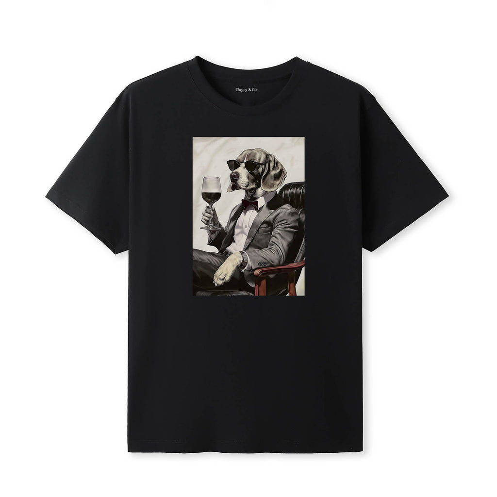 Beagle distinguished gentleman dog t-shirt - black