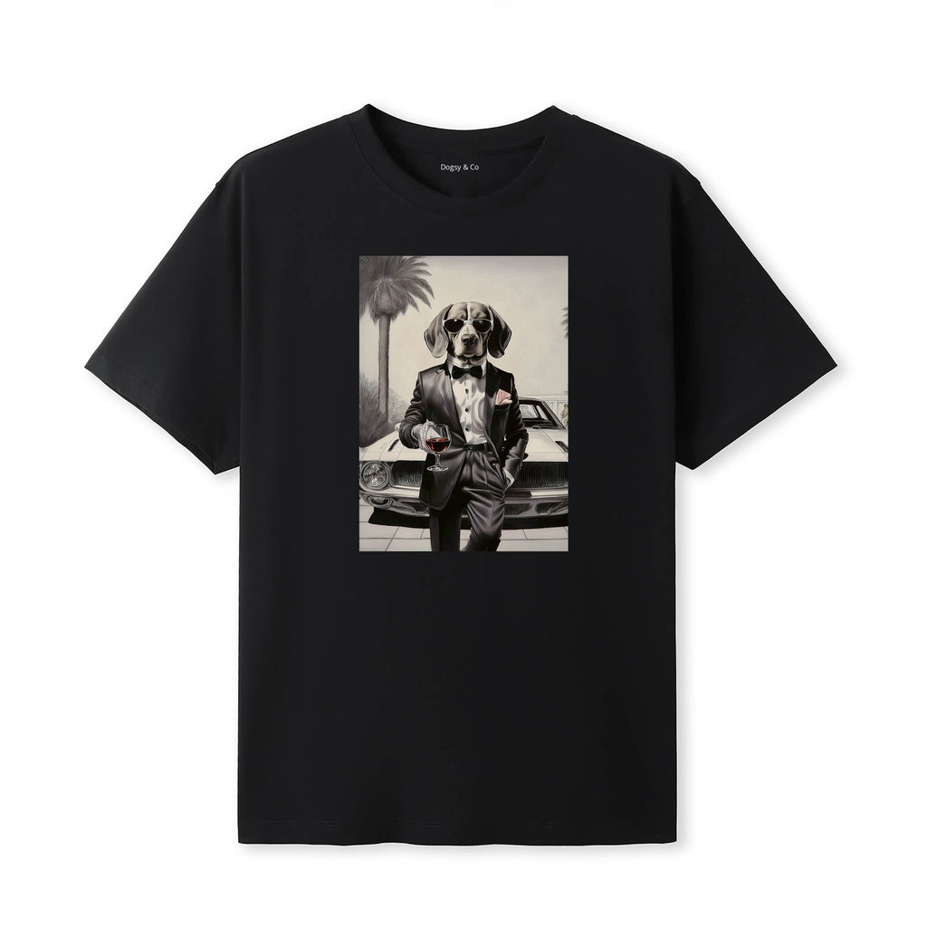 Beagle distinguished gentleman dog t-shirt - black