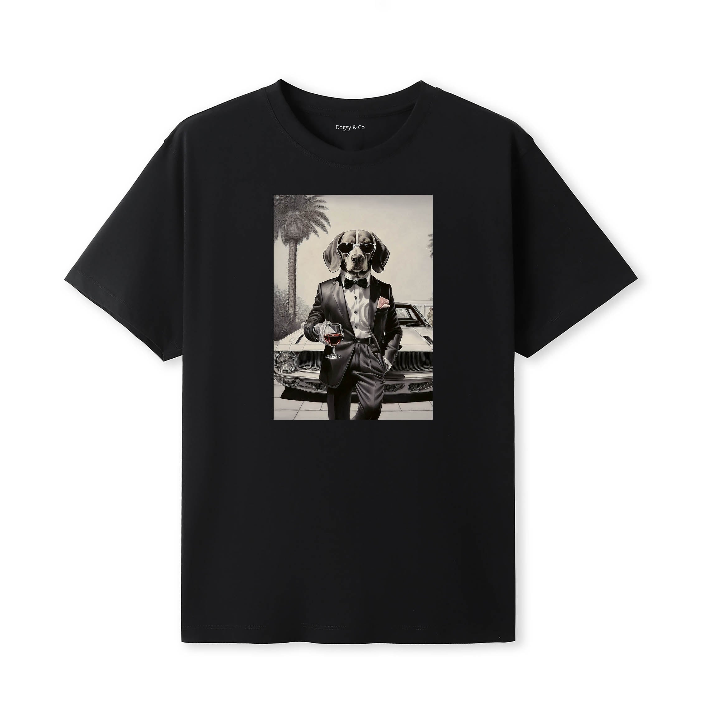 Beagle distinguished gentleman dog t-shirt - black