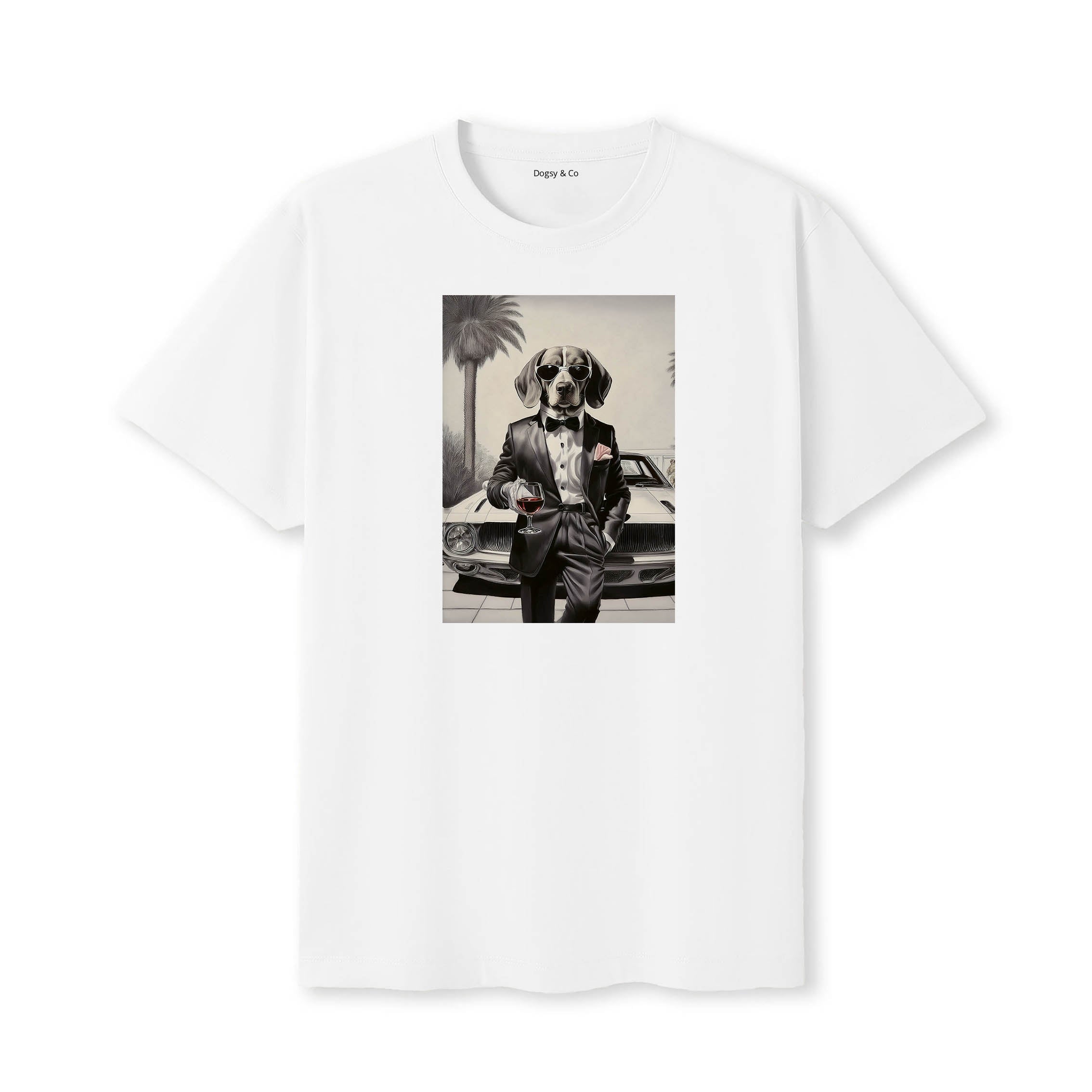 Beagle distinguished gentleman dog t-shirt - white