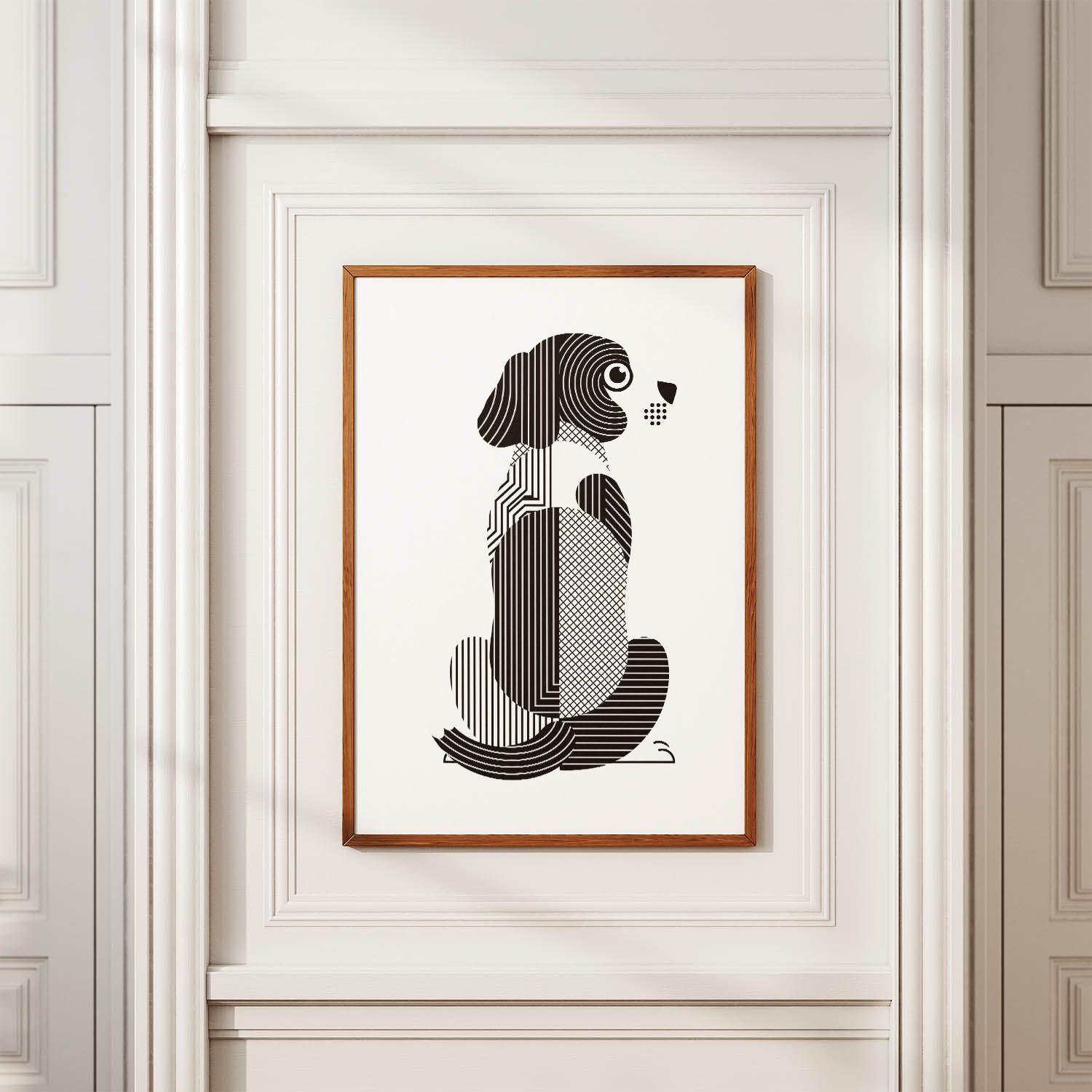 Beagle Geometric Line Art mockup