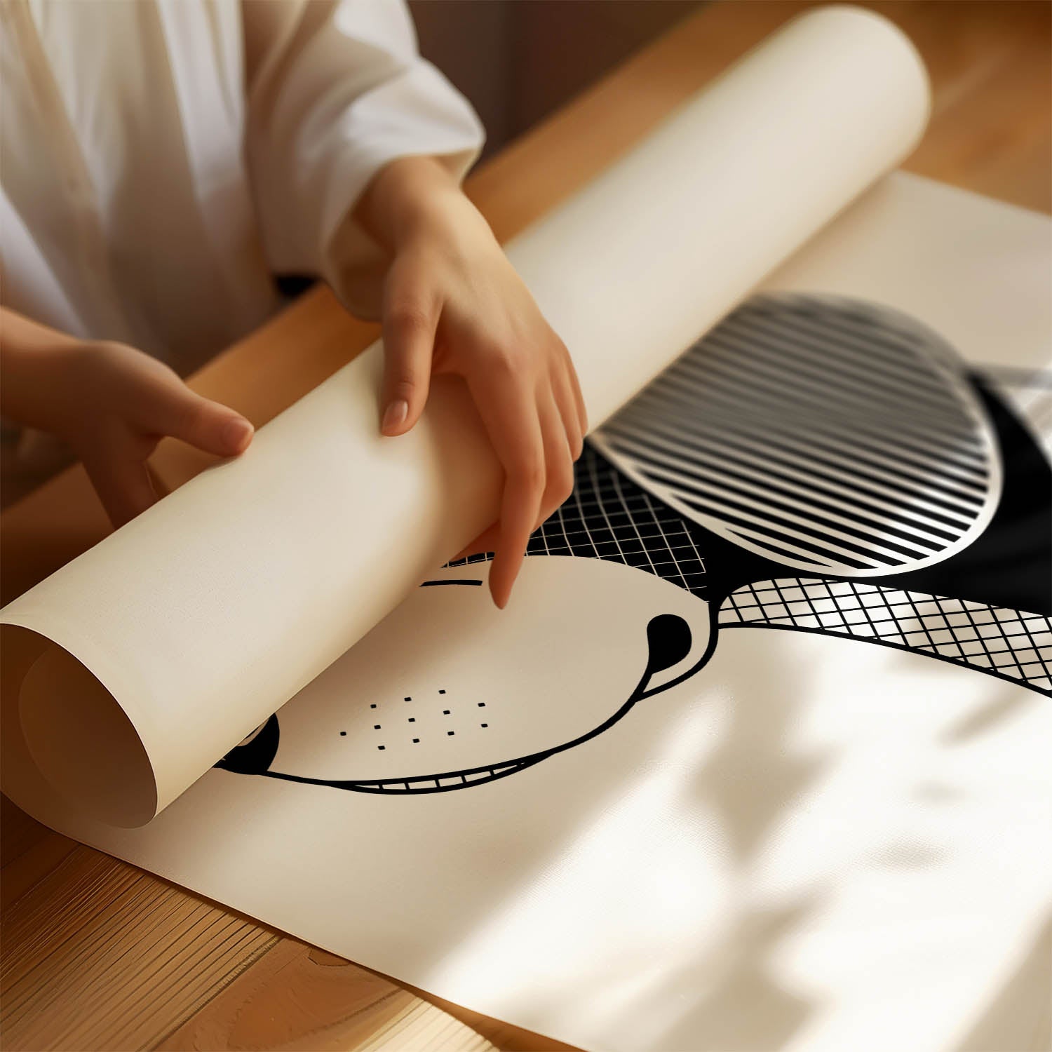 Beagle Geometric Line Art mockup