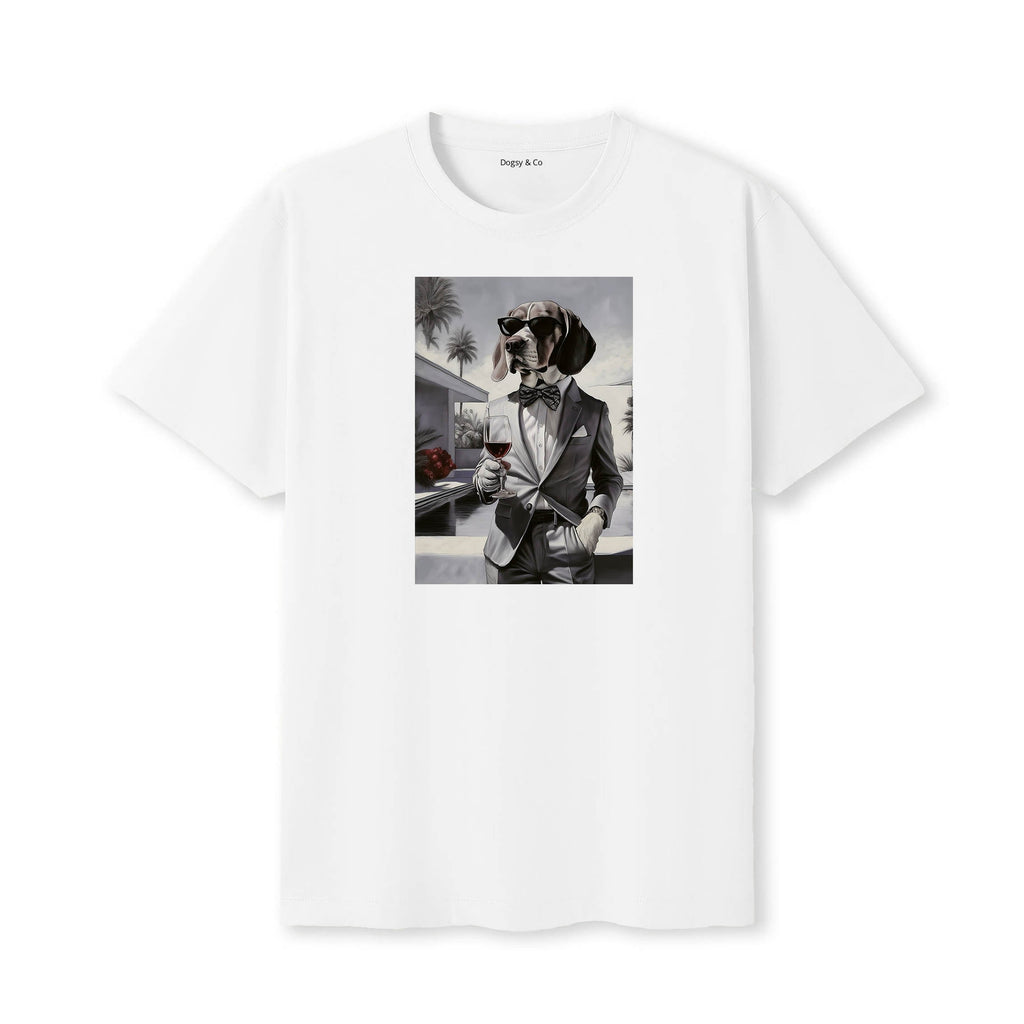 Beagle distinguished gentleman dog t-shirt - white