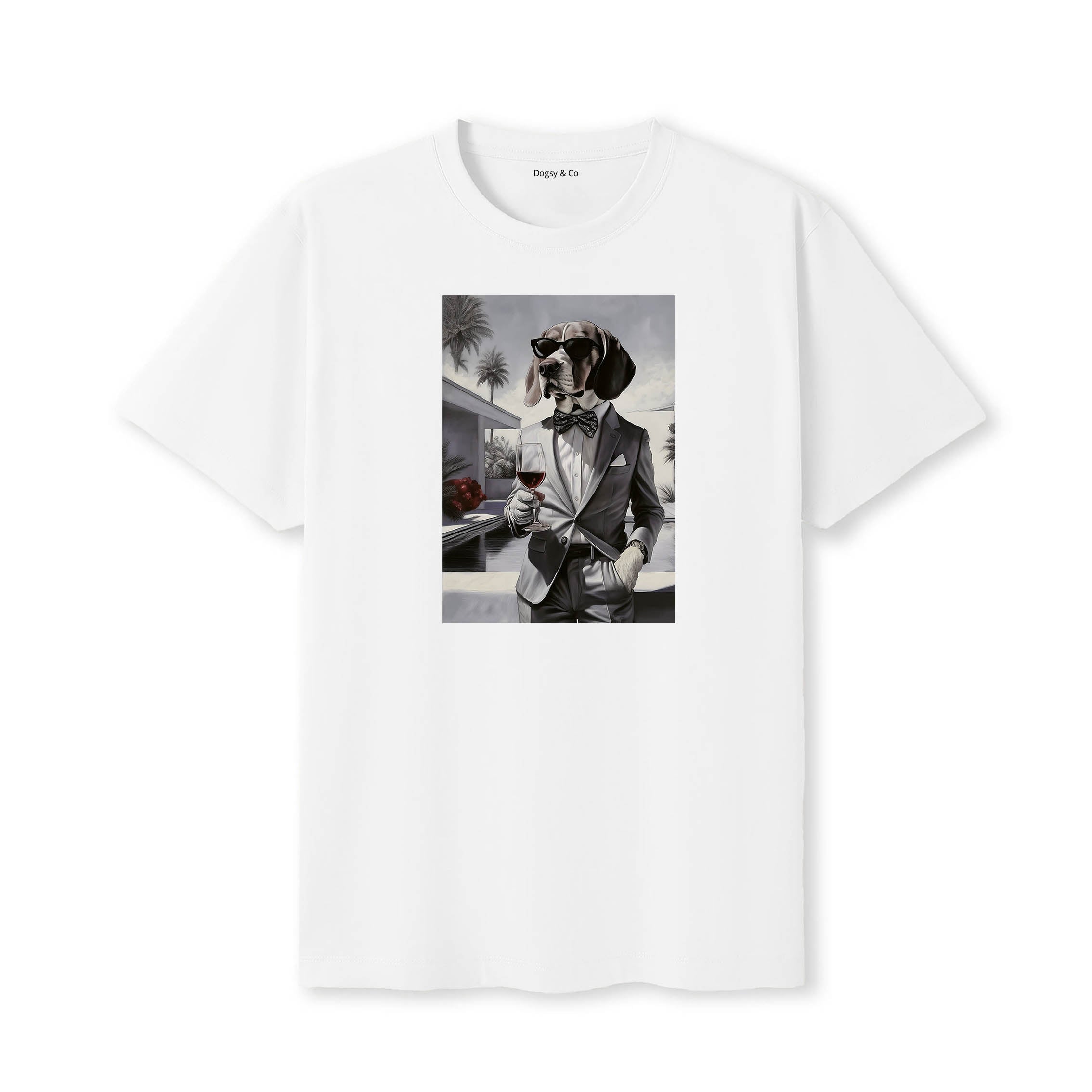 Beagle distinguished gentleman dog t-shirt - white