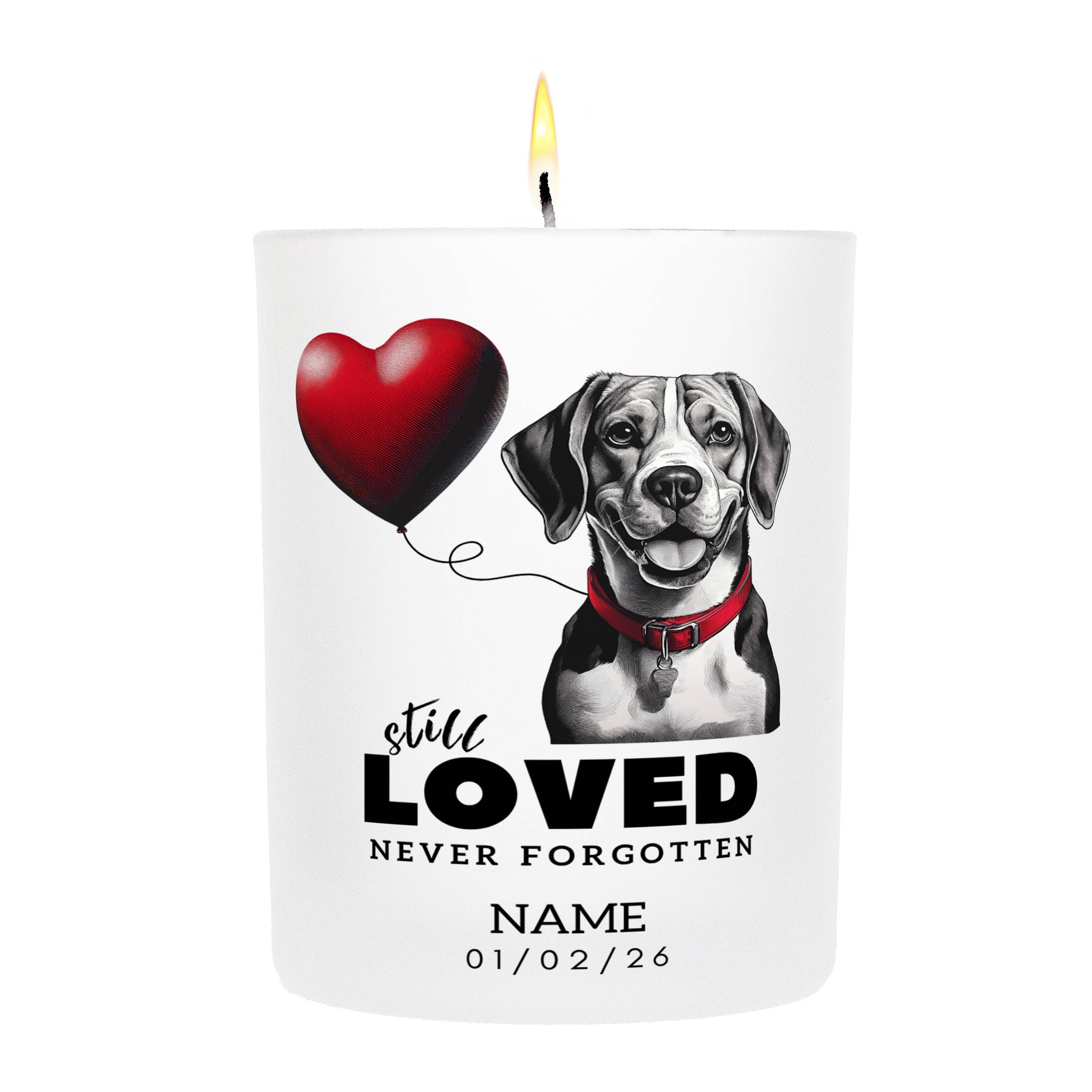Beagle No Leash No Limits Just Love Custom Candle
